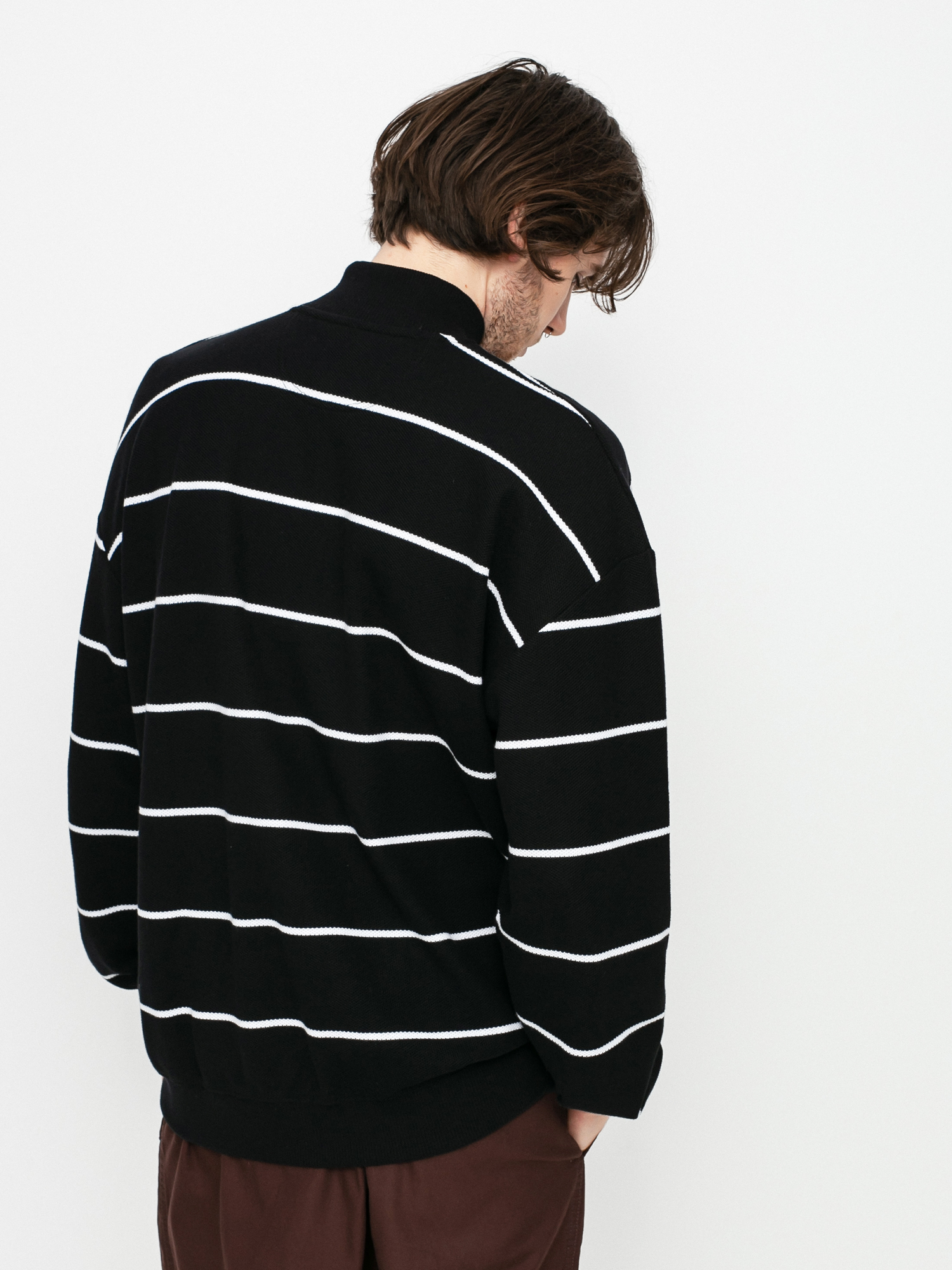 Bluza Polar Skate Stripe Zip Neck (black)