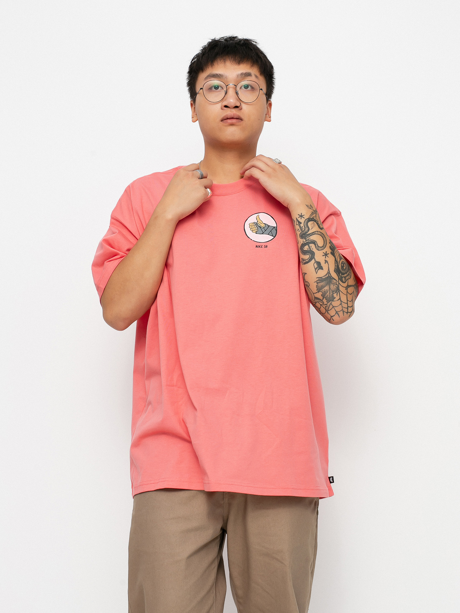 T-shirt Nike SB Fracture (pink salt)