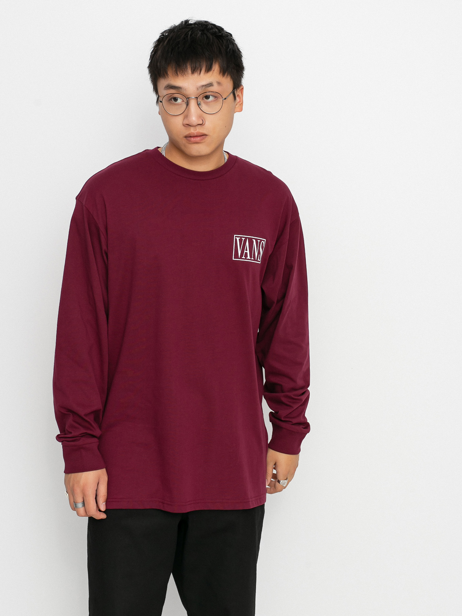 Longsleeve Vans Rose Box (burgundy)