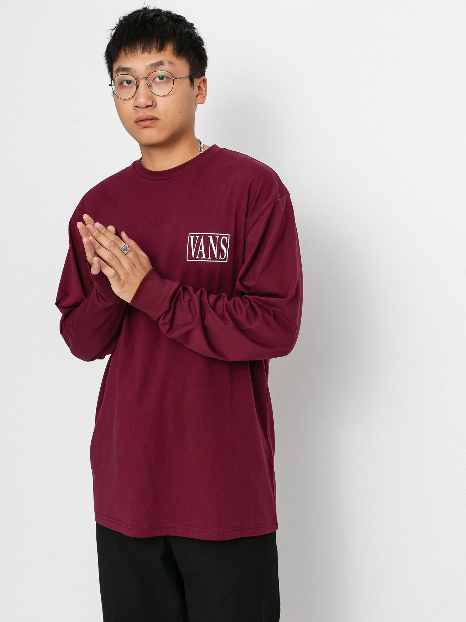 Longsleeve Vans Rose Box (burgundy)