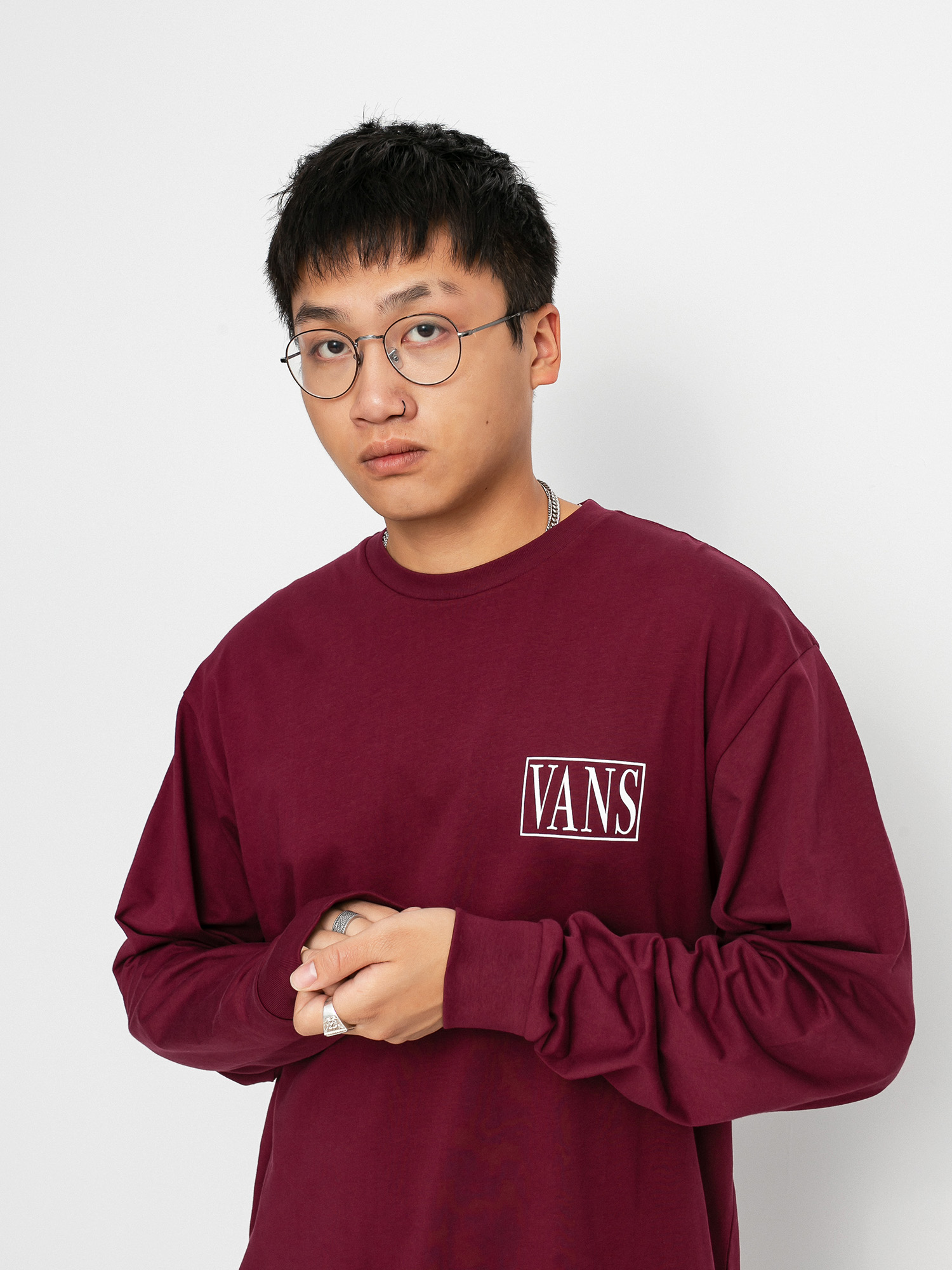 Longsleeve Vans Rose Box (burgundy)