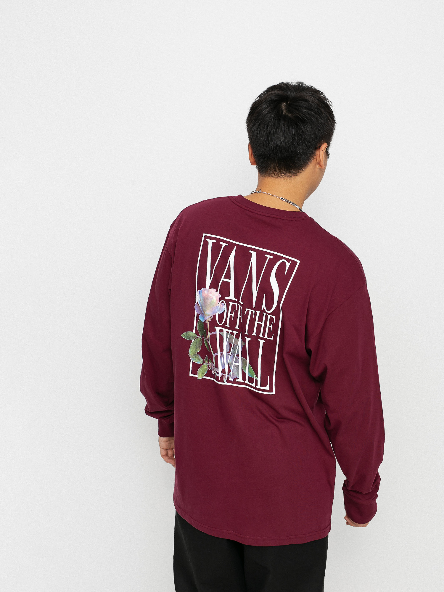 Longsleeve Vans Rose Box (burgundy)