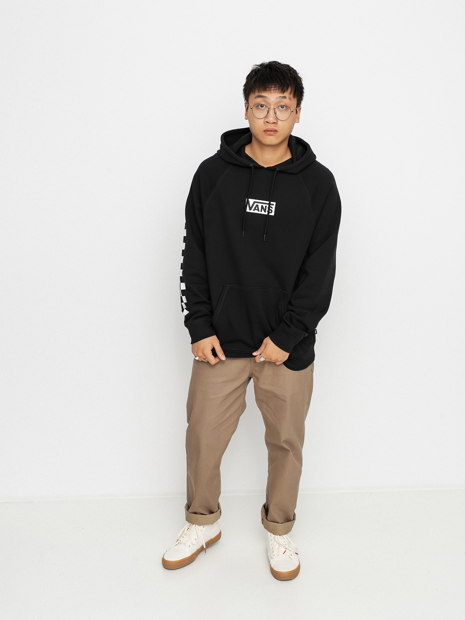 Bluza z kapturem Vans Versa Standard HD (black/checkerboard)