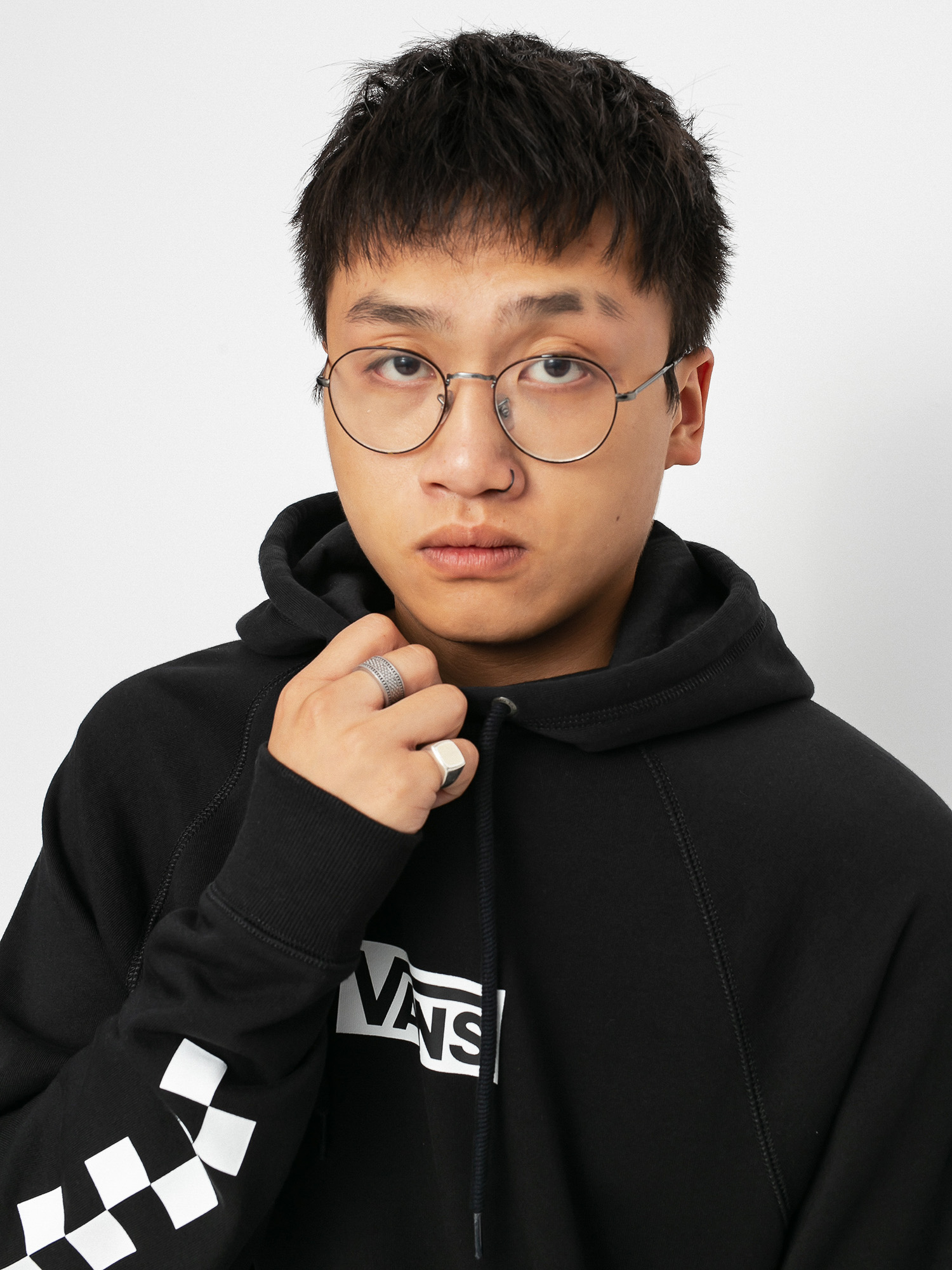 Bluza z kapturem Vans Versa Standard HD (black/checkerboard)