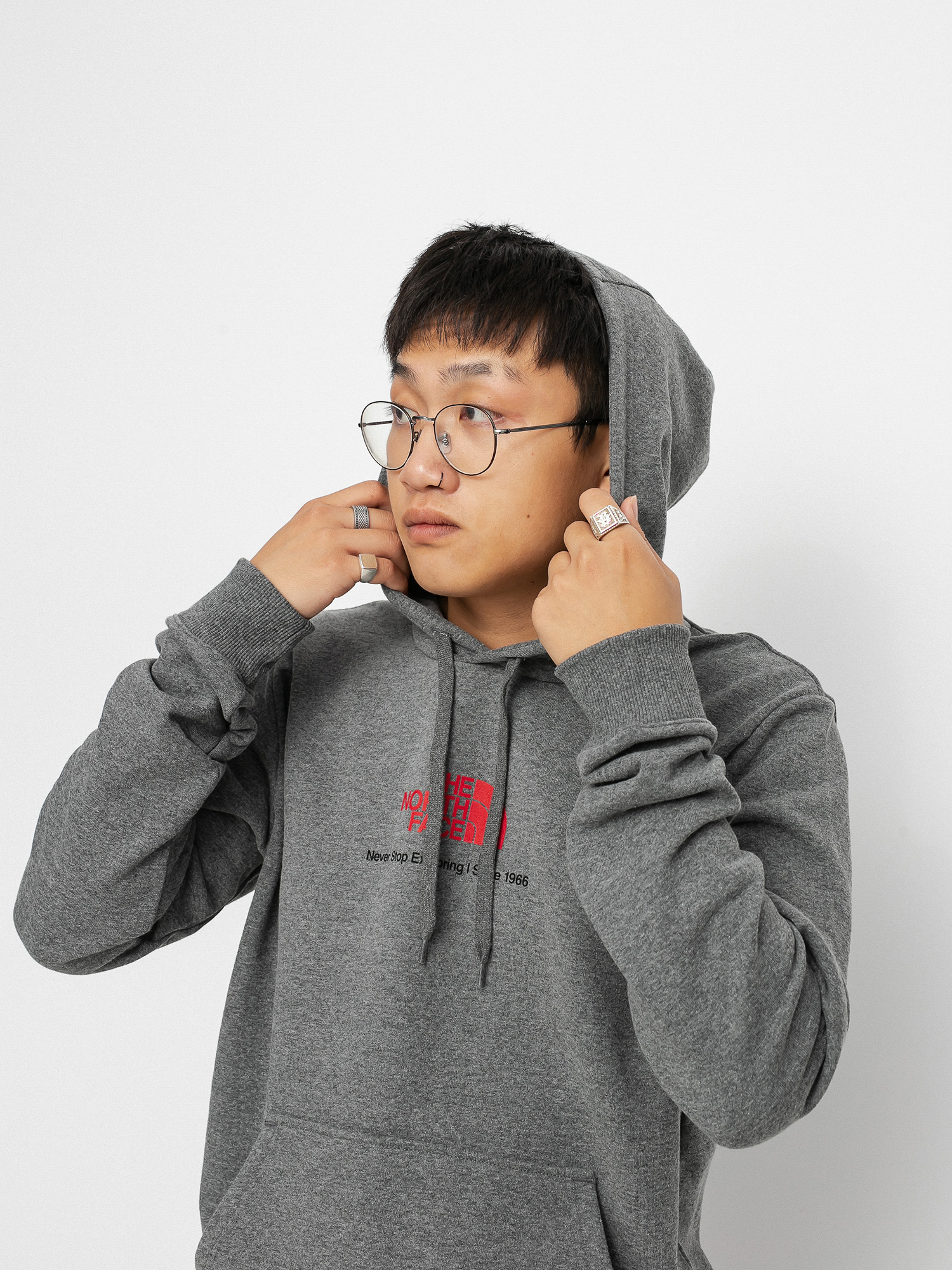 Bluza z kapturem The North Face New Climb HD (tnf medium grey heather)