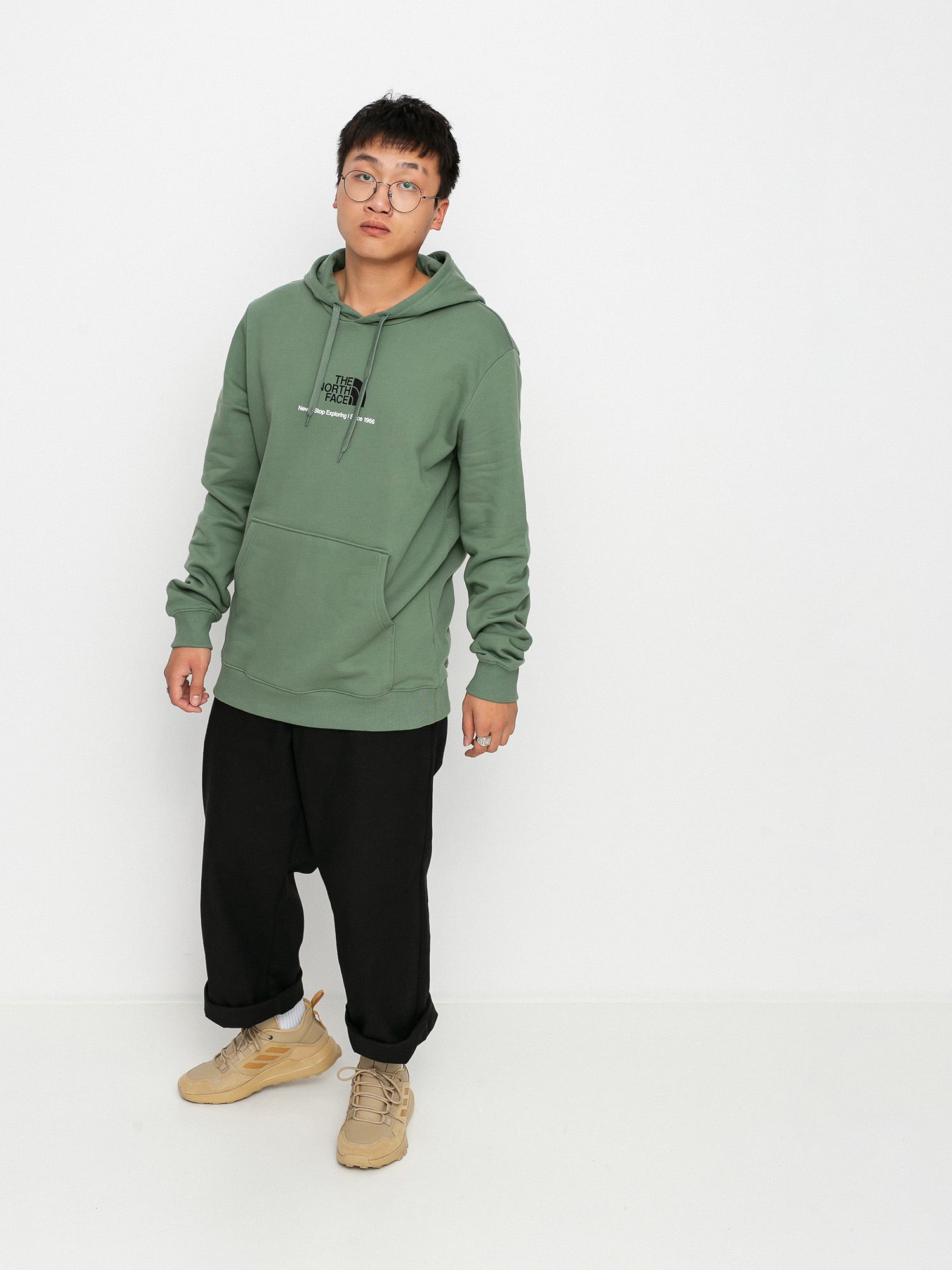 Bluza z kapturem The North Face New Climb HD (laurel wreath green)
