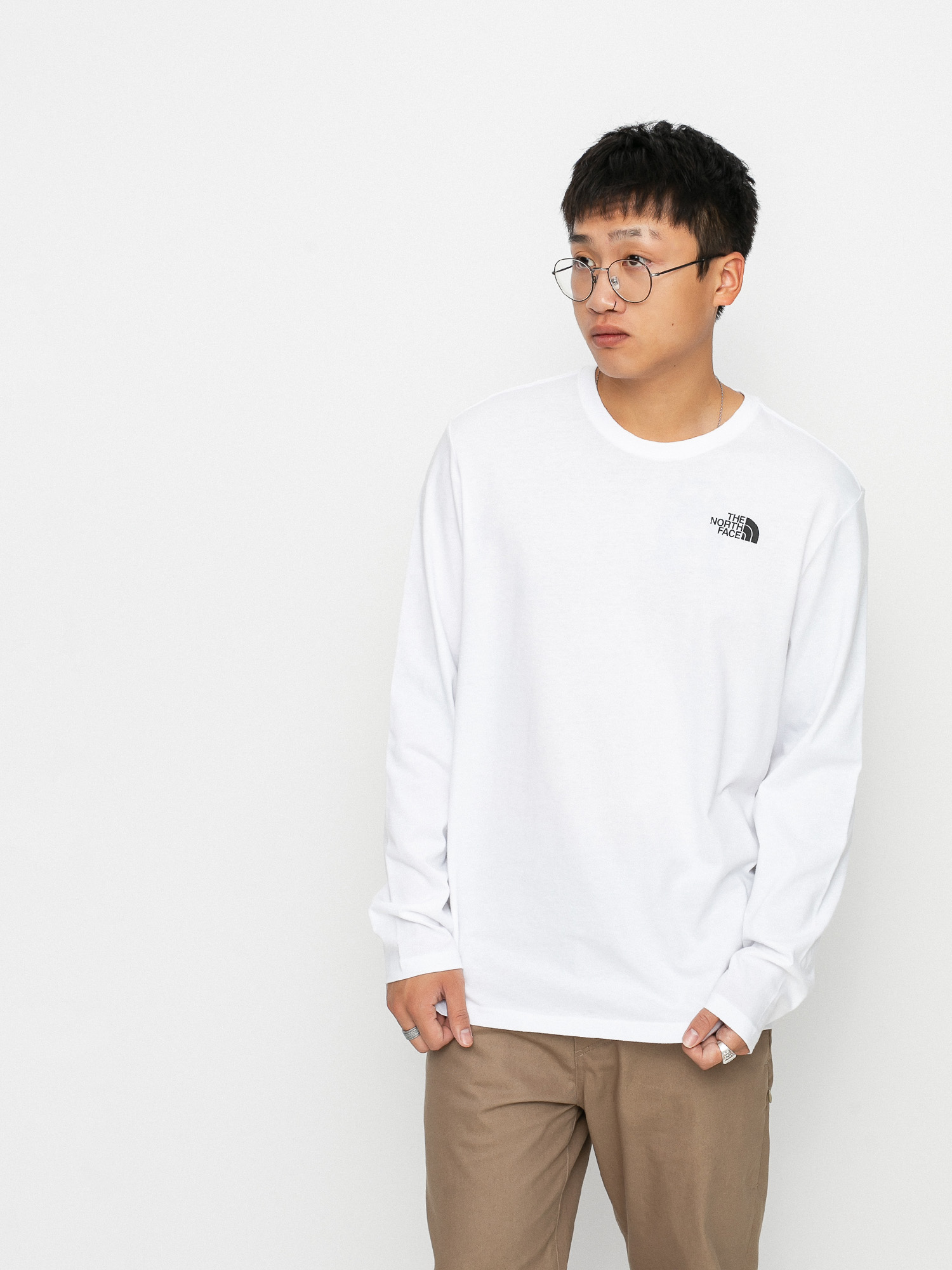 Longsleeve The North Face Red Box (tnf white/arrowwoodyellow)