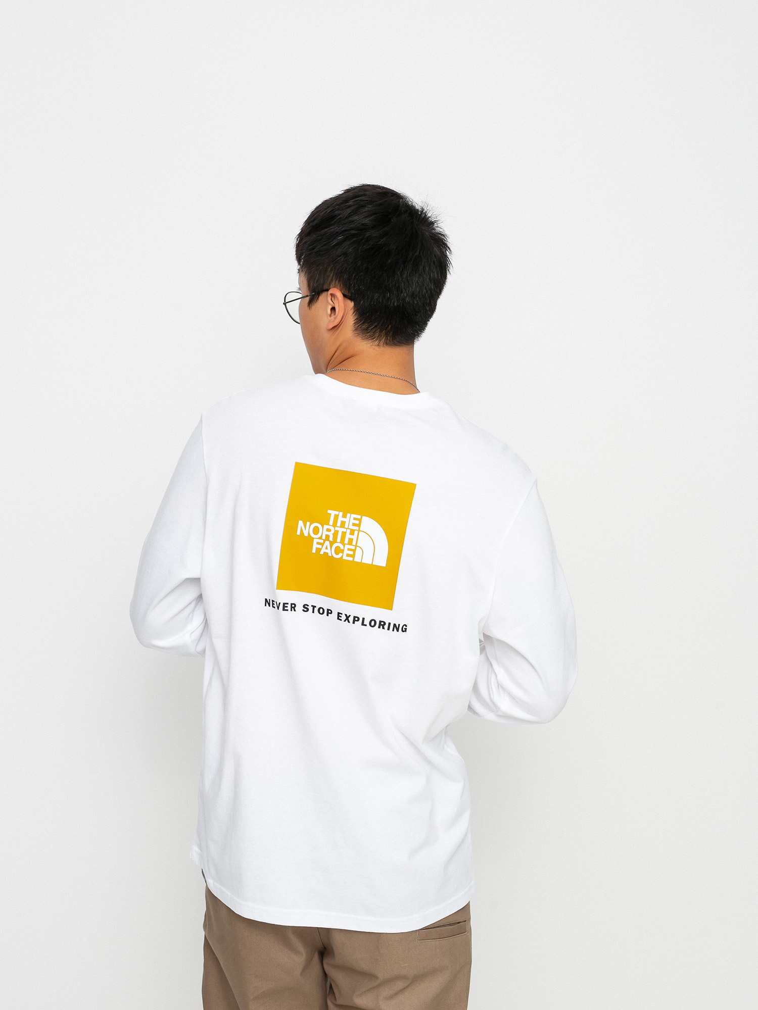 Longsleeve The North Face Red Box (tnf white/arrowwoodyellow)