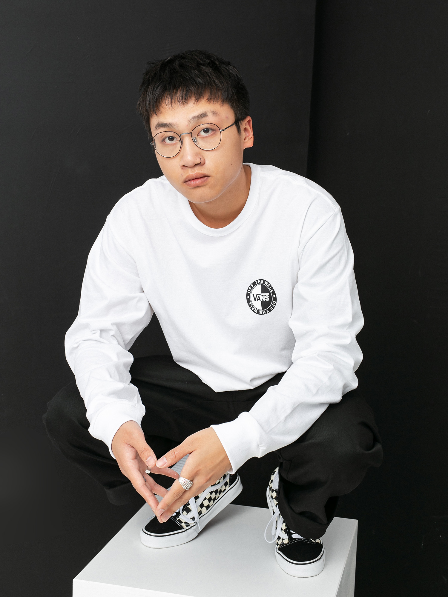 Longsleeve Vans Off The Wall Classic Slanted Check (white)