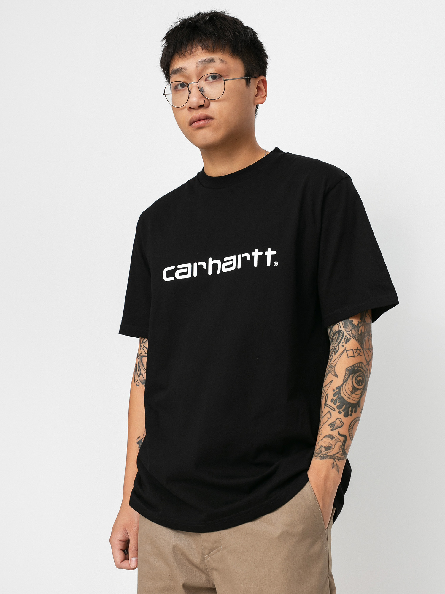 T-shirt Carhartt WIP Script (black/white)