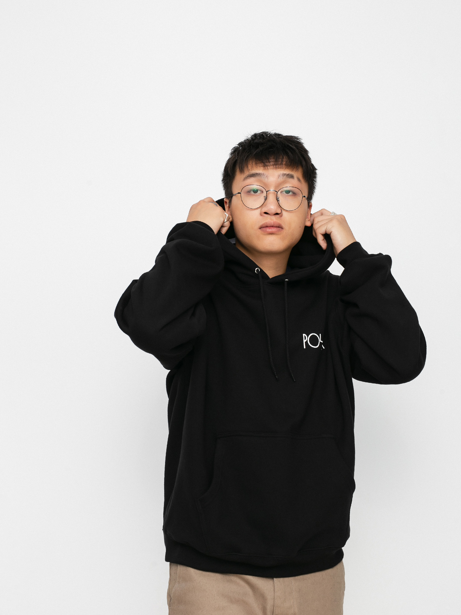 Bluza z kapturem Polar Skate Fill Logo HD (black)