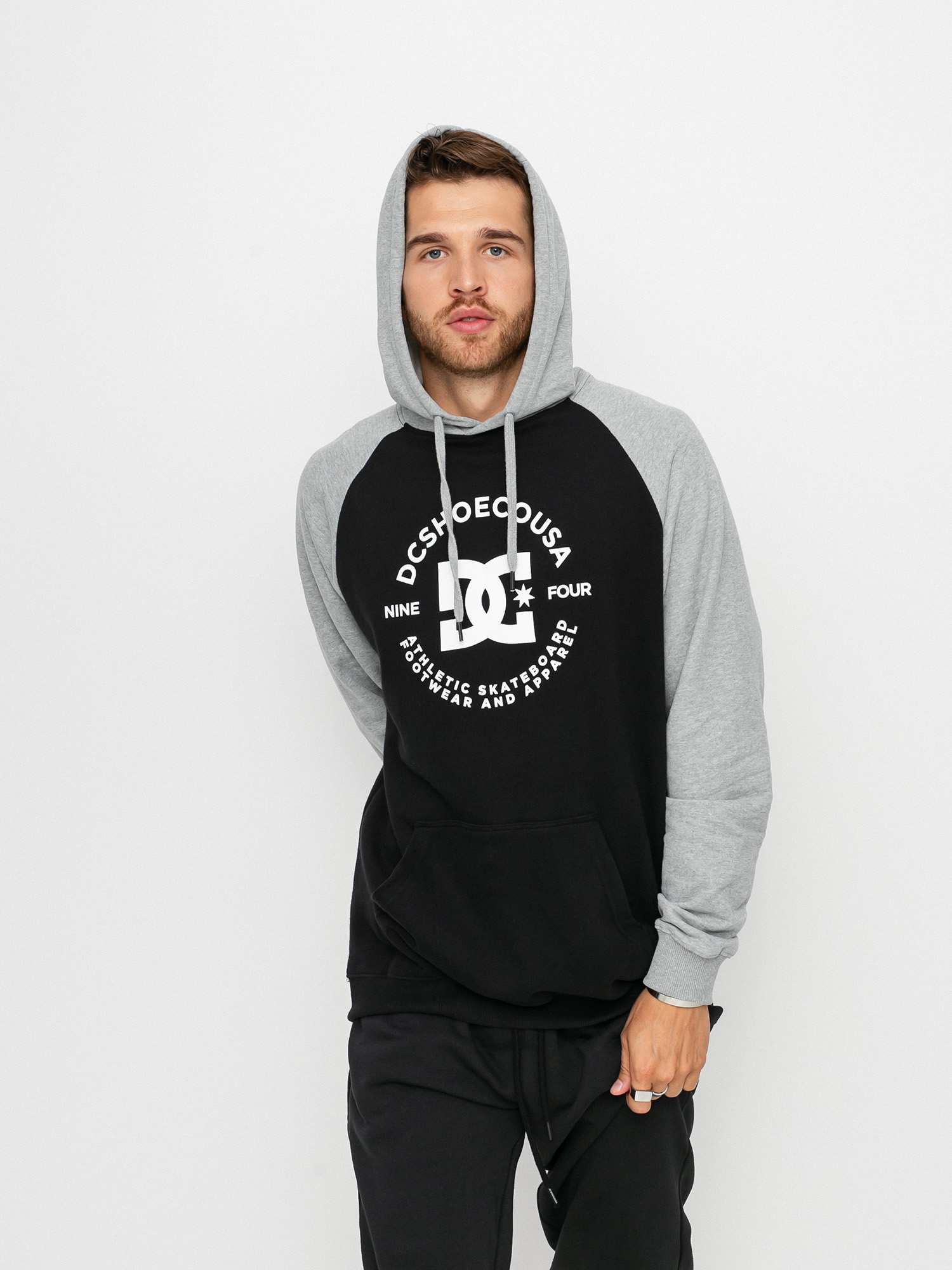 Bluza z kapturem DC Star Pilot Raglan HD (black/grey heather)