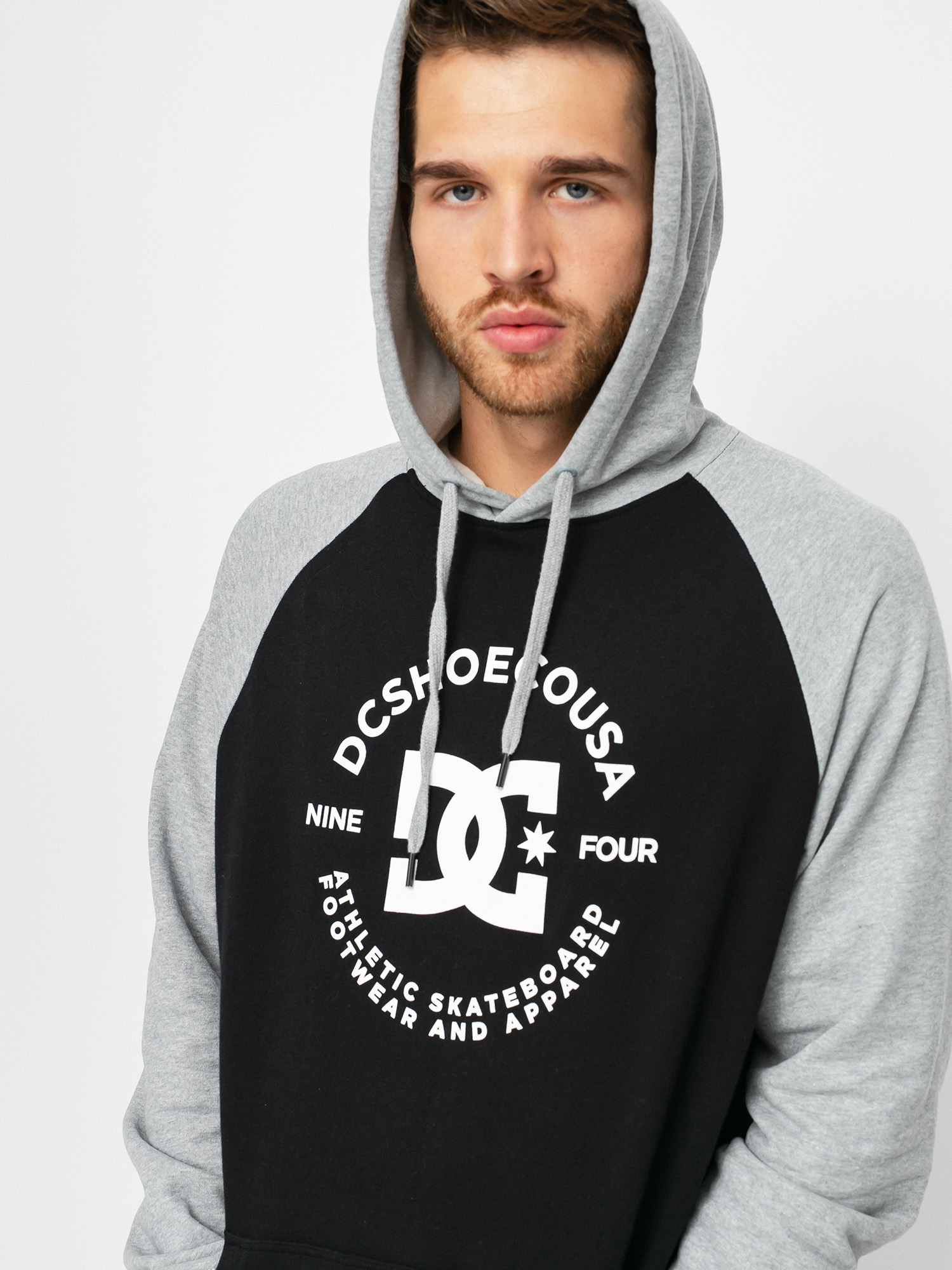 Bluza z kapturem DC Star Pilot Raglan HD (black/grey heather)