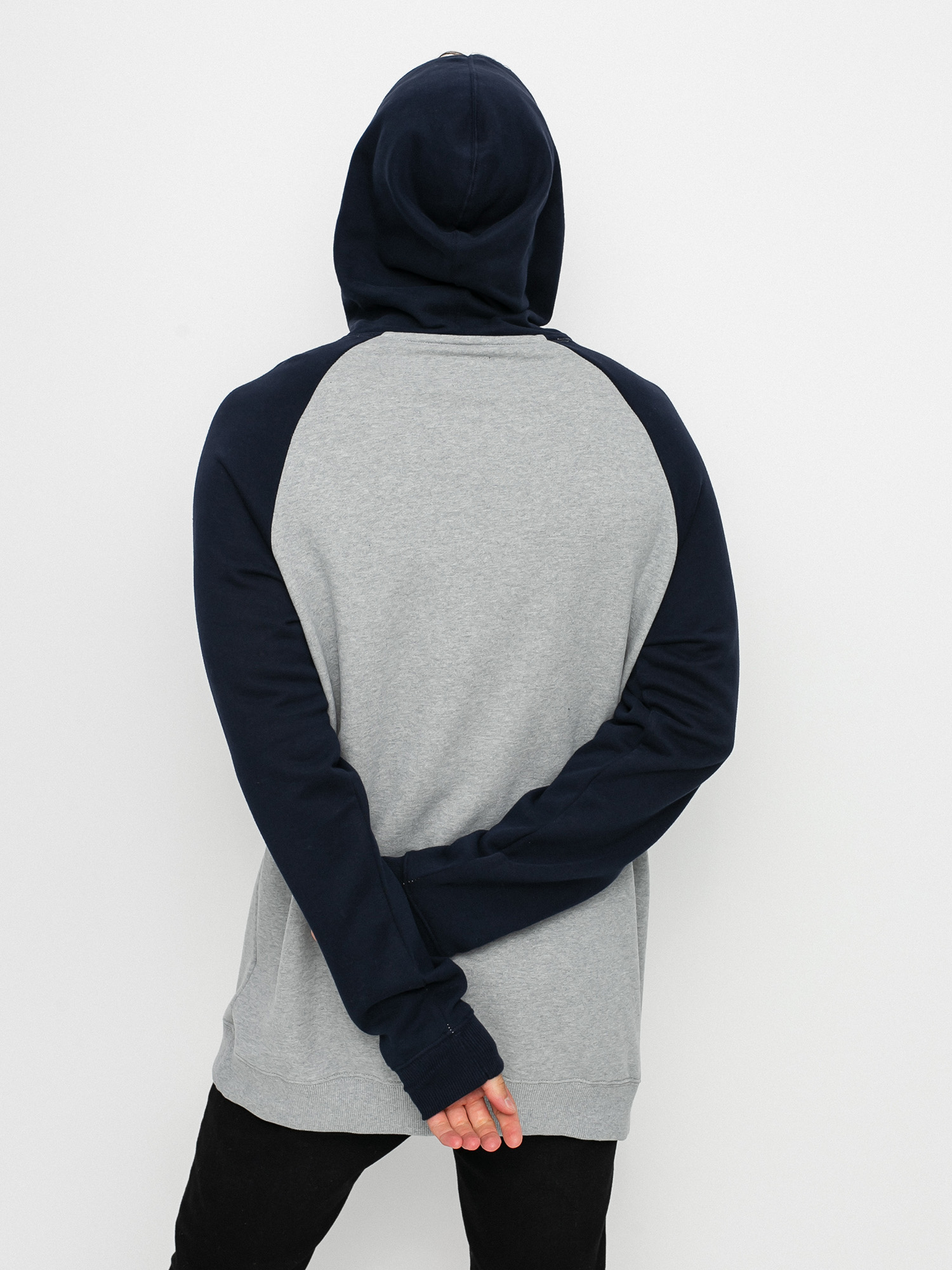 Bluza z kapturem DC Star Pilot Raglan HD (heather grey/navy blazer)