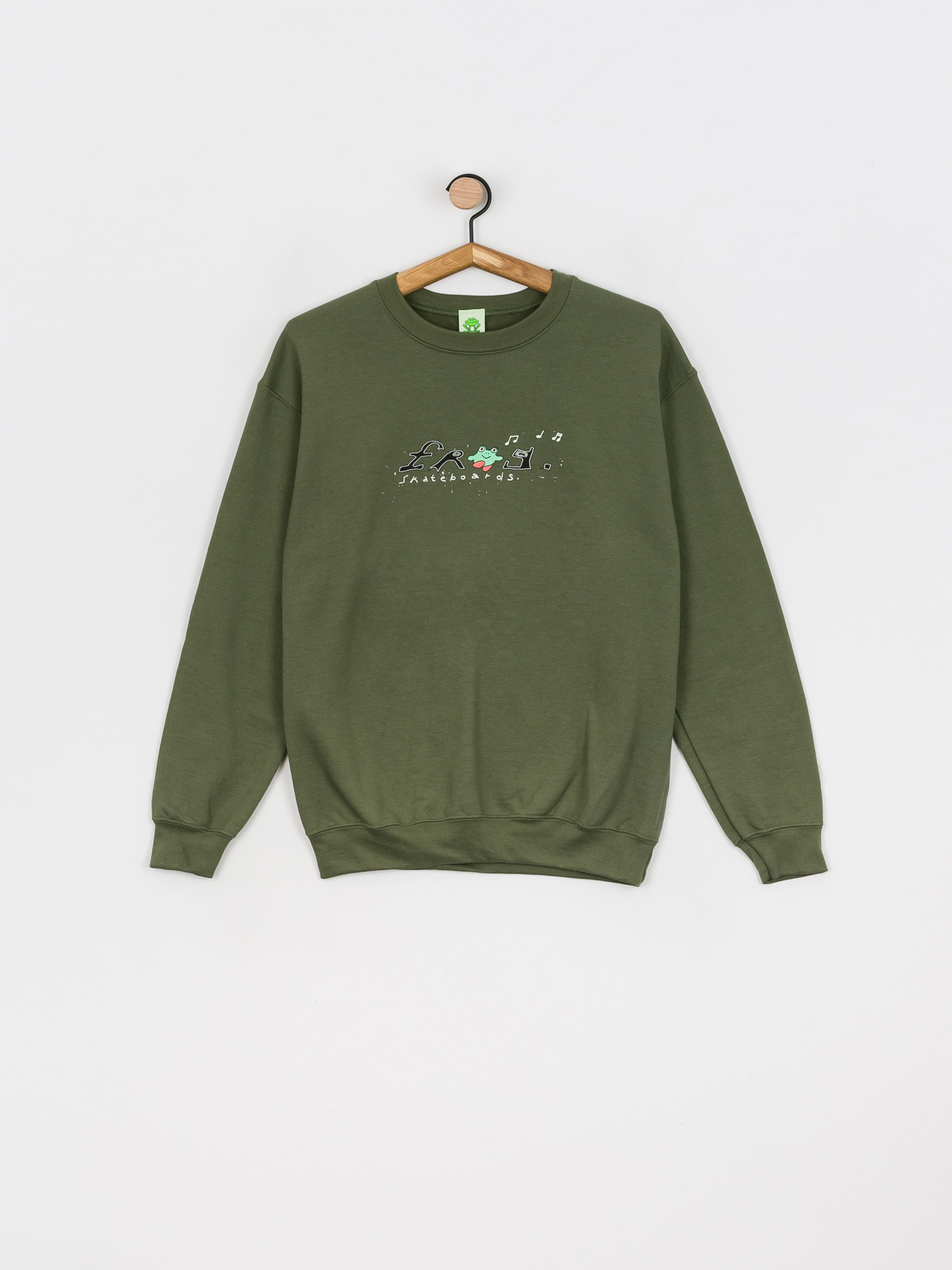 Bluza Frog Skateboards Happy Frog (olive green)