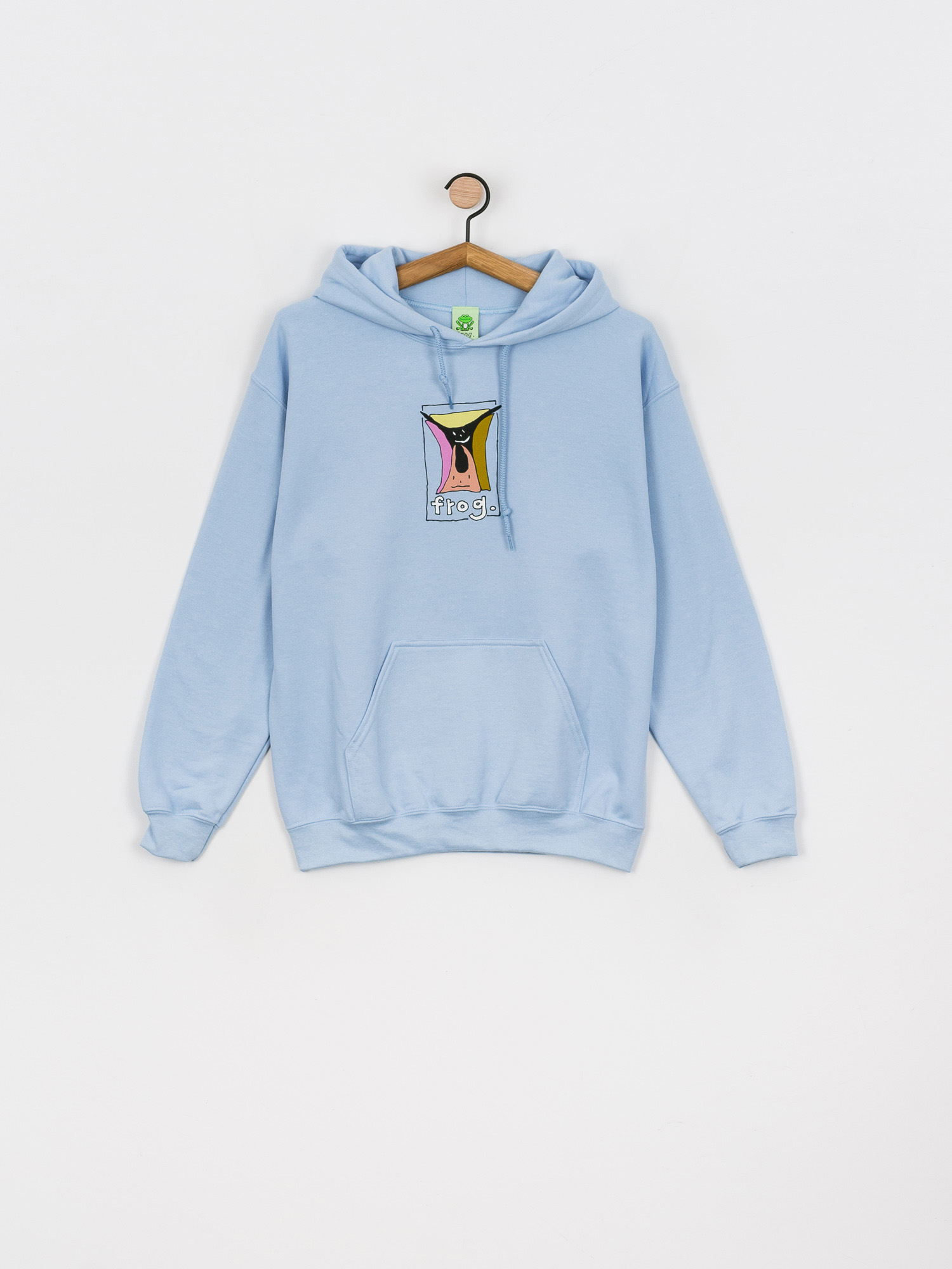 Bluza z kapturem Frog Skateboards Jumpy Punk Logo HD (light blue)