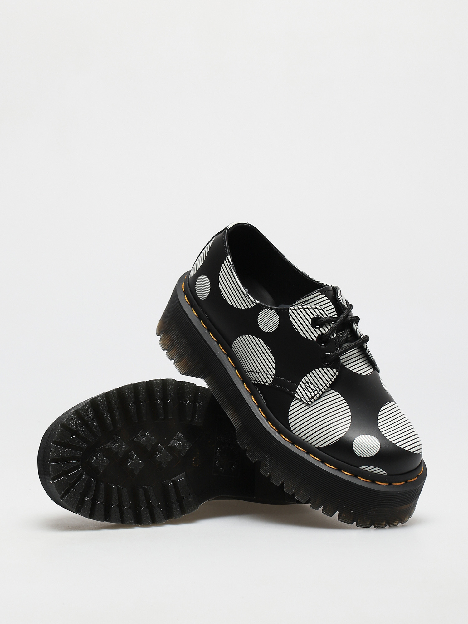 Buty Dr. Martens 1461 Quad Wmn (smooth black polka dot)