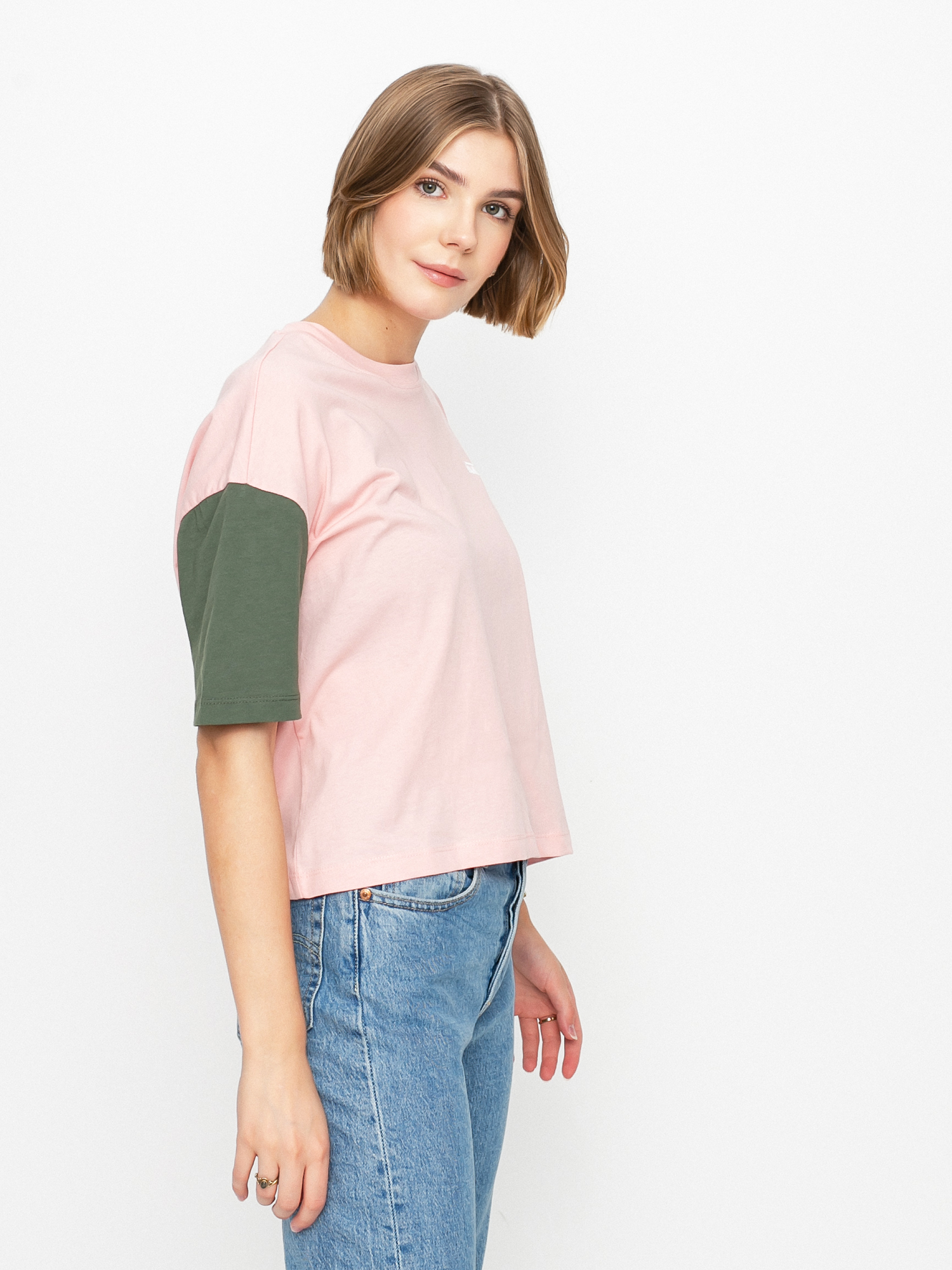 T-shirt Vans Relaxed Boxy Colorblock Wmn (powder pink/thyme)
