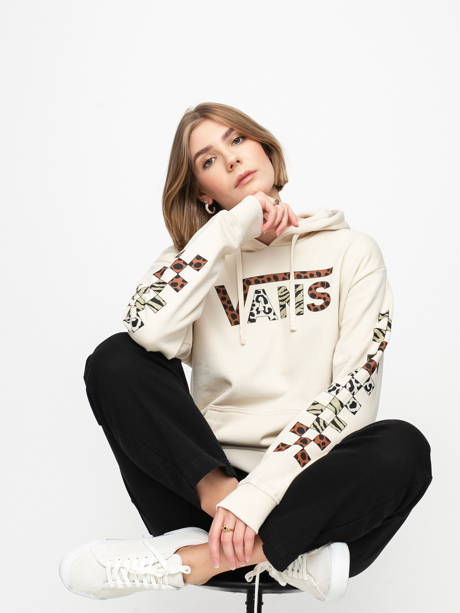 Bluza z kapturem Vans Wyld Tangle II HD Wmn (sandshell)