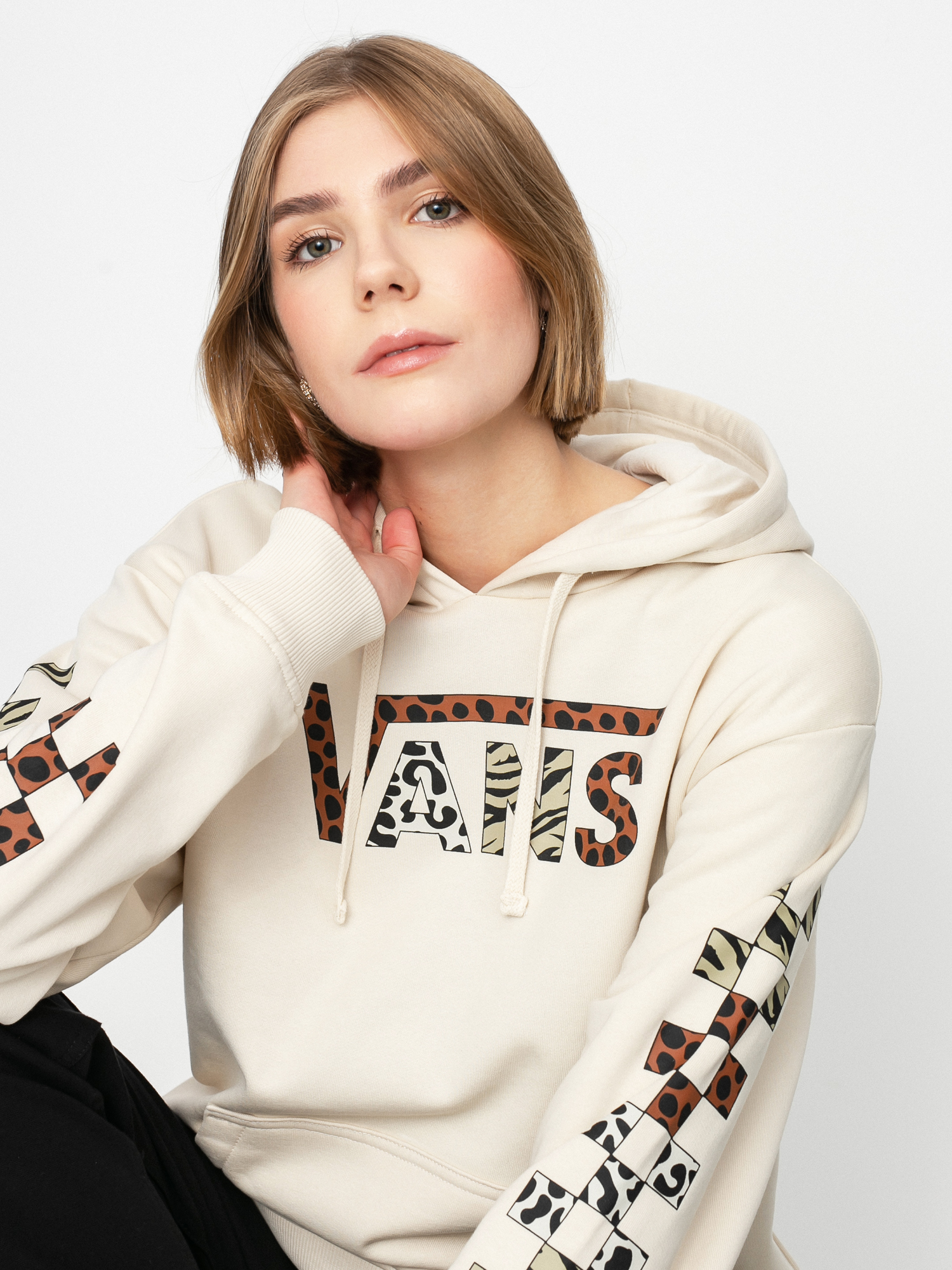 Bluza z kapturem Vans Wyld Tangle II HD Wmn (sandshell)