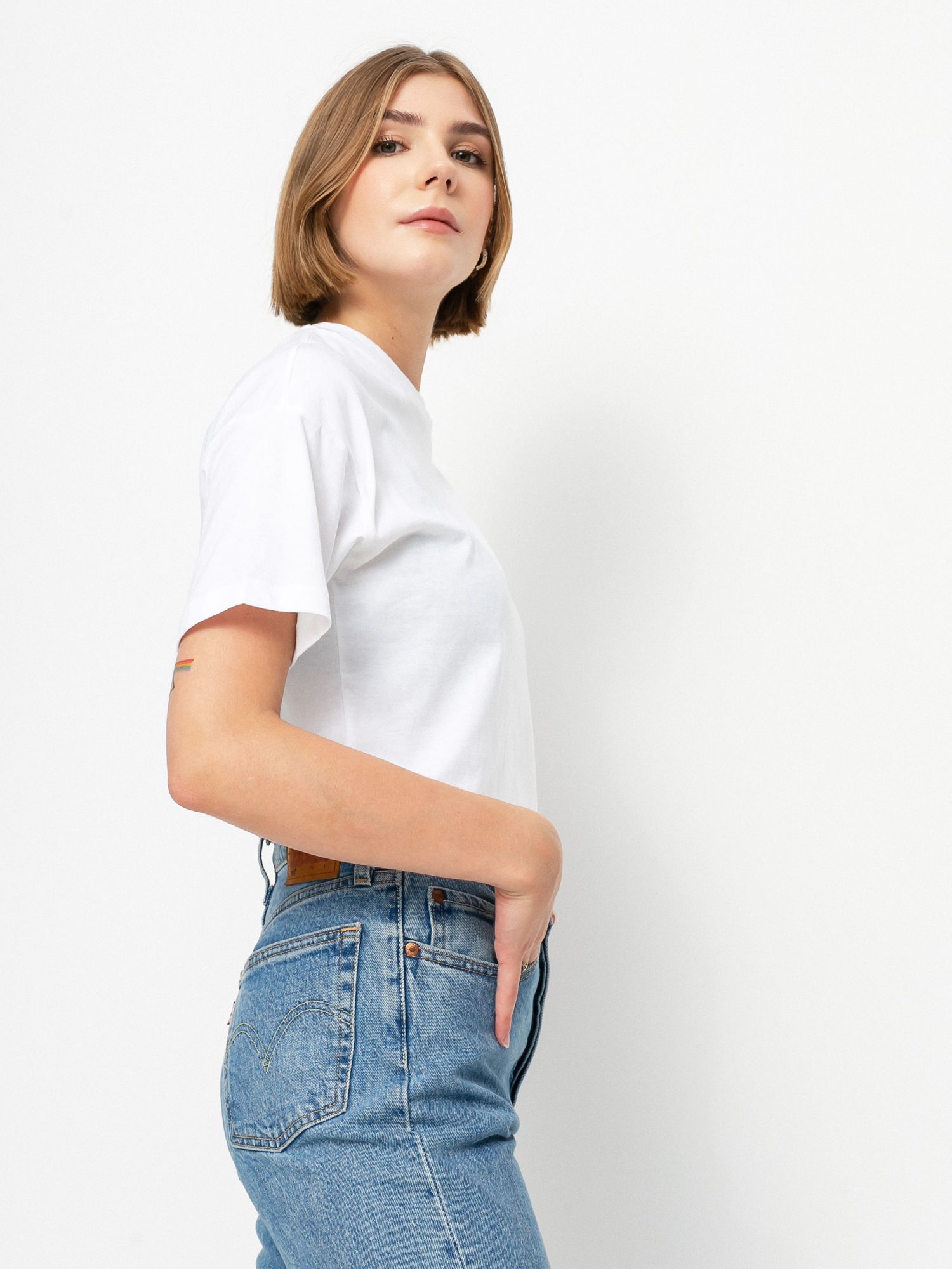 T-shirt Carhartt WIP Hartt State Wmn (white/black)