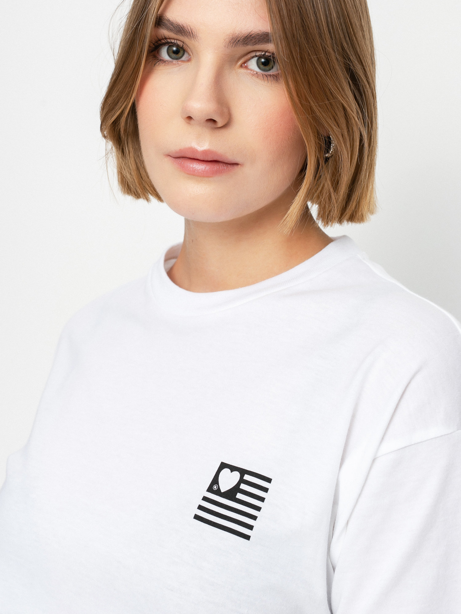 T-shirt Carhartt WIP Hartt State Wmn (white/black)