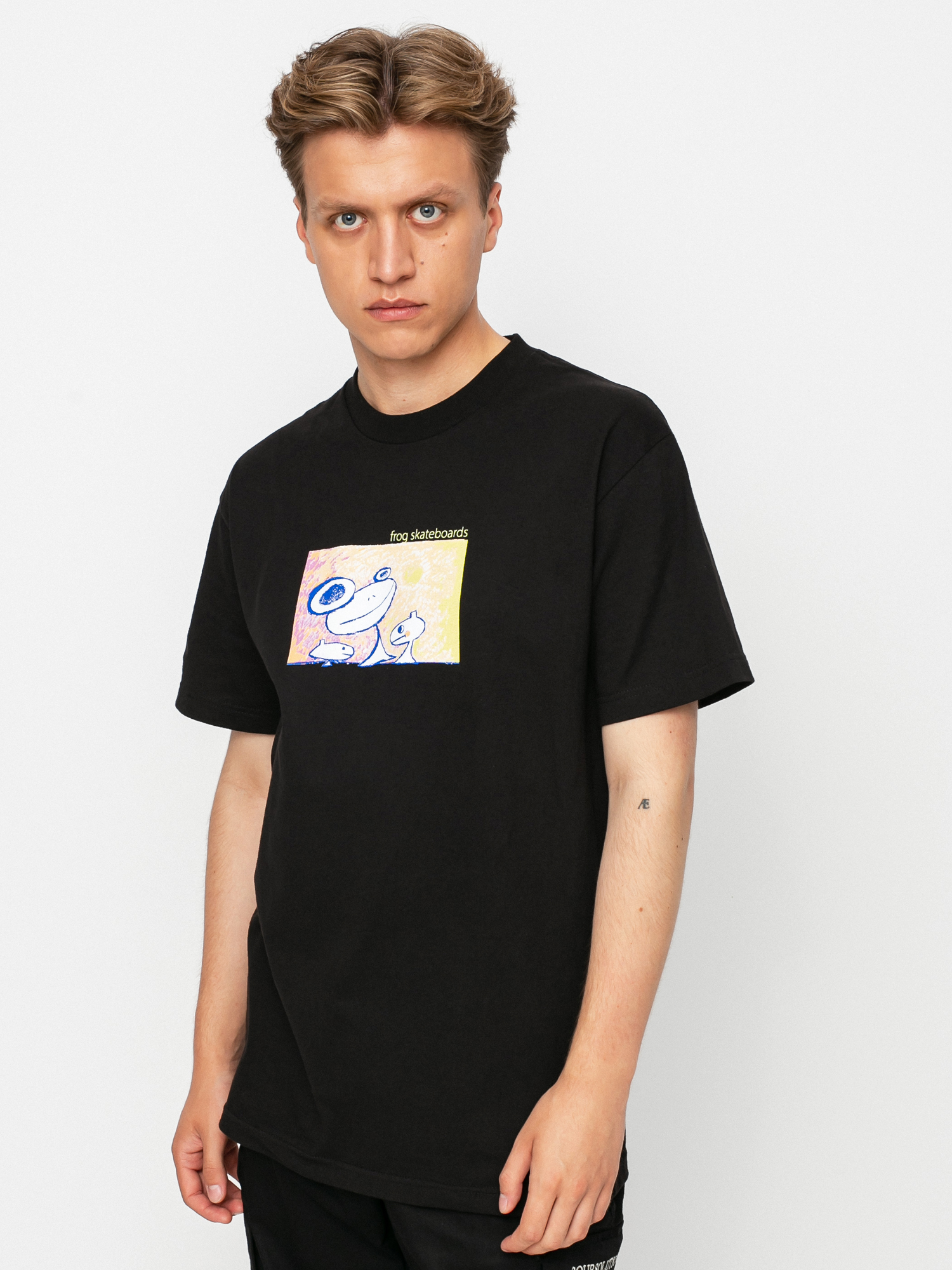 T-shirt Frog Skateboards Floating Again (black)