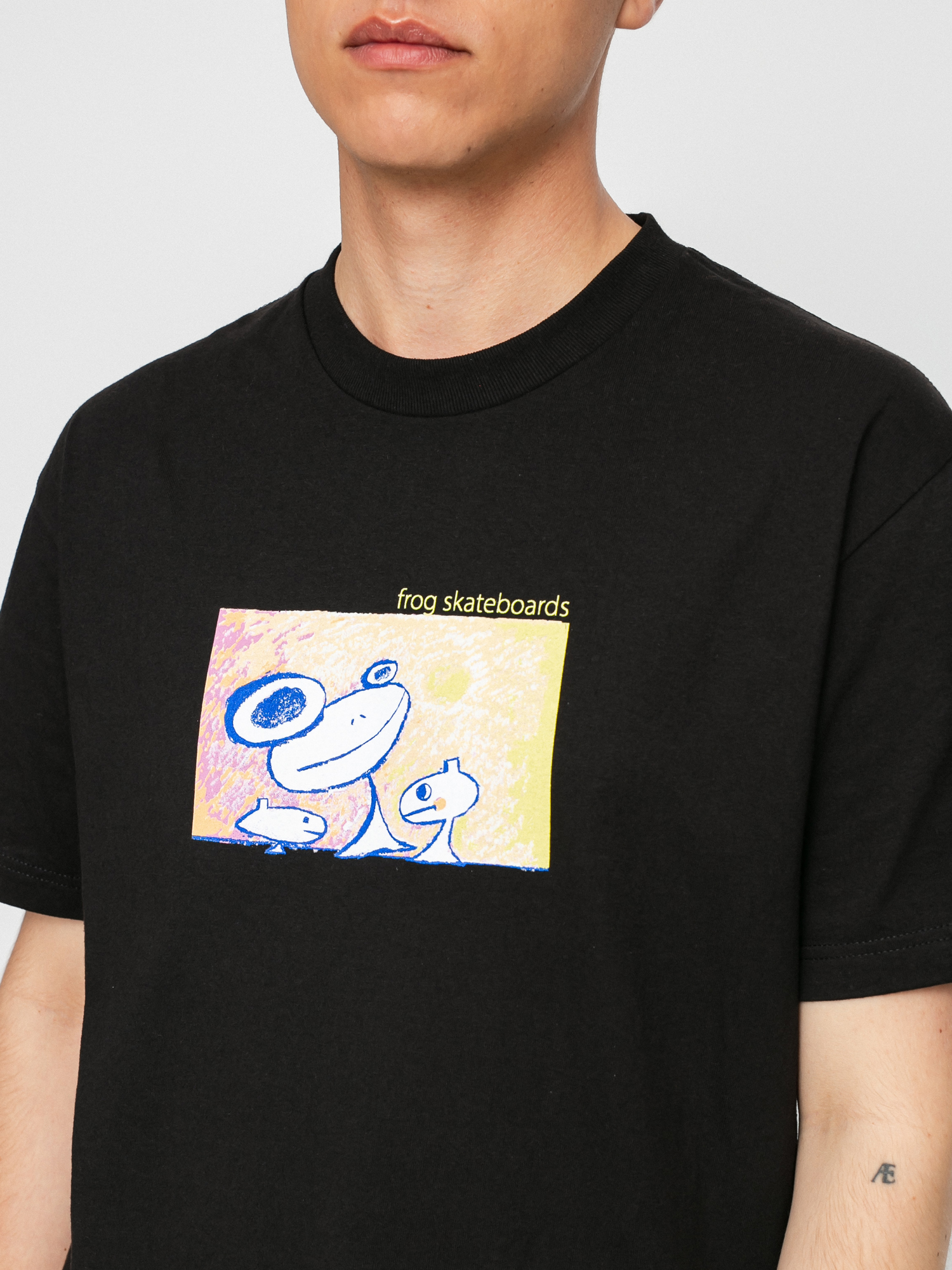 T-shirt Frog Skateboards Floating Again (black)