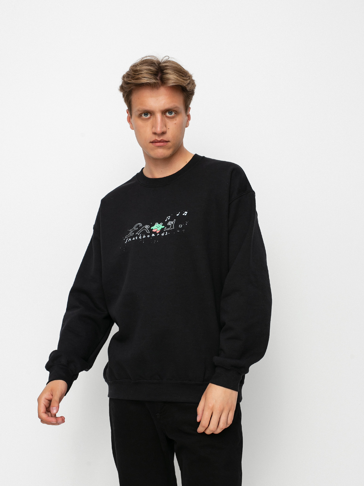 Bluza Frog Skateboards Happy Frog (black)