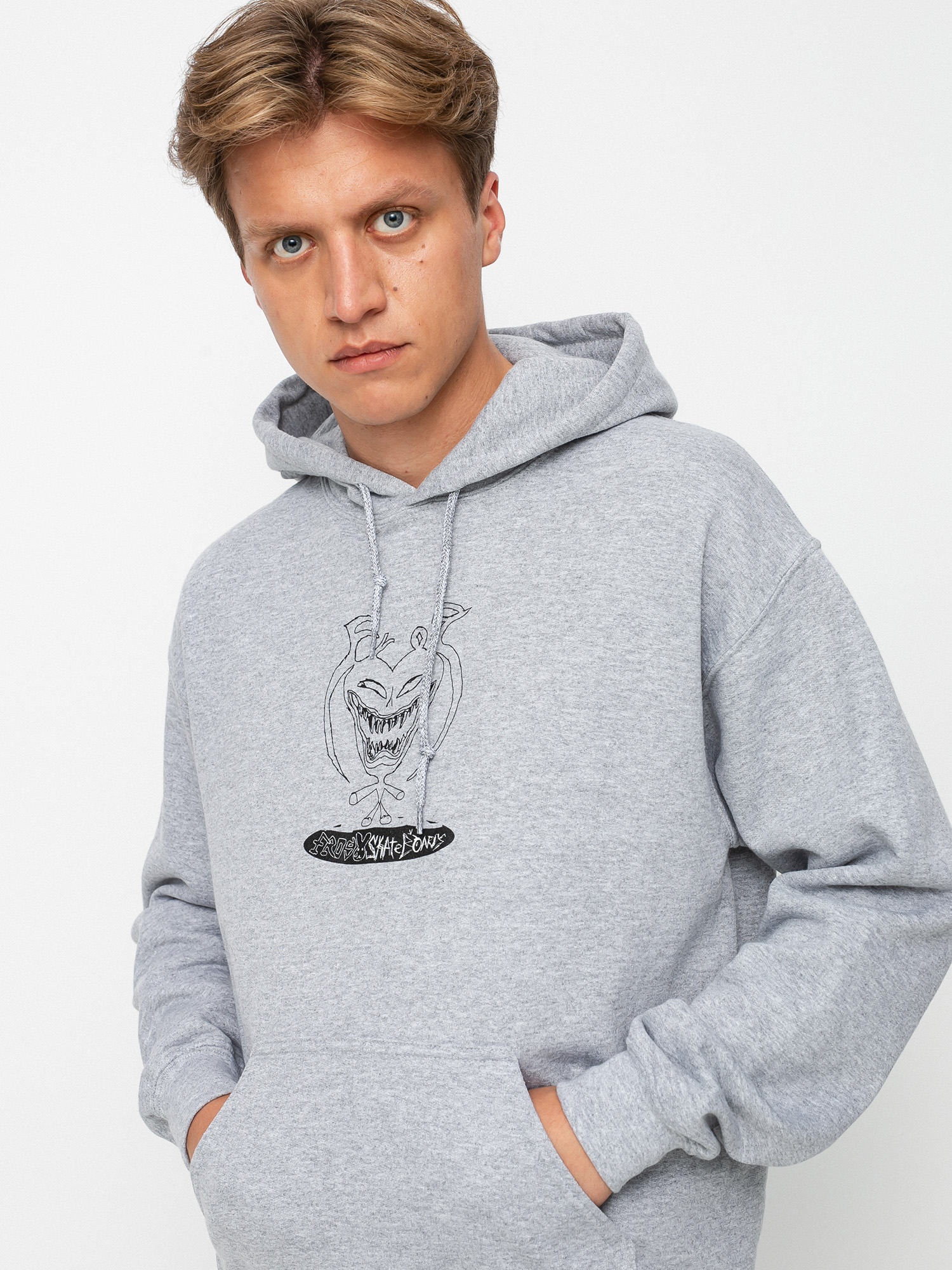Bluza z kapturem Frog Skateboards Frog Temper HD (atheltic grey)