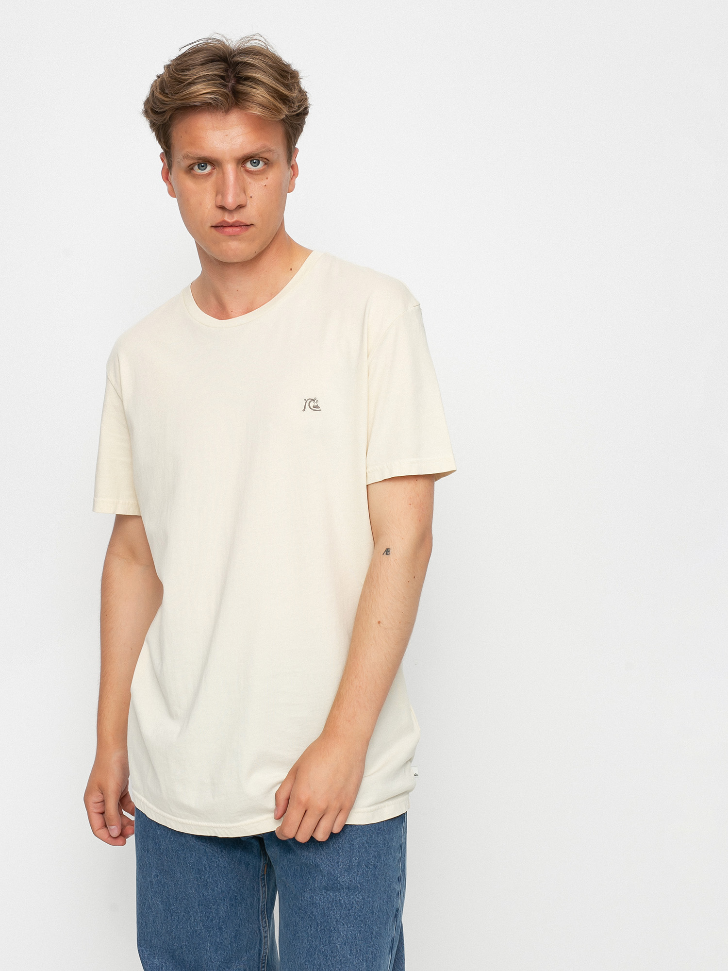 T-shirt Quiksilver Basic Bubble Embroidery (oatmeal)