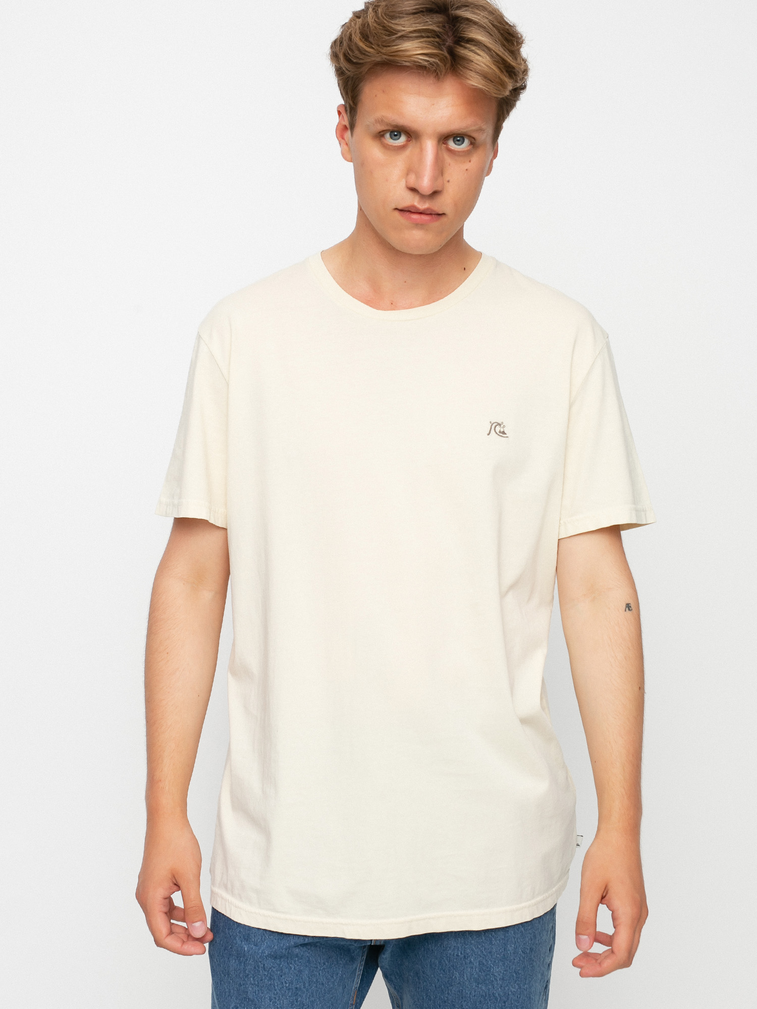 T-shirt Quiksilver Basic Bubble Embroidery (oatmeal)