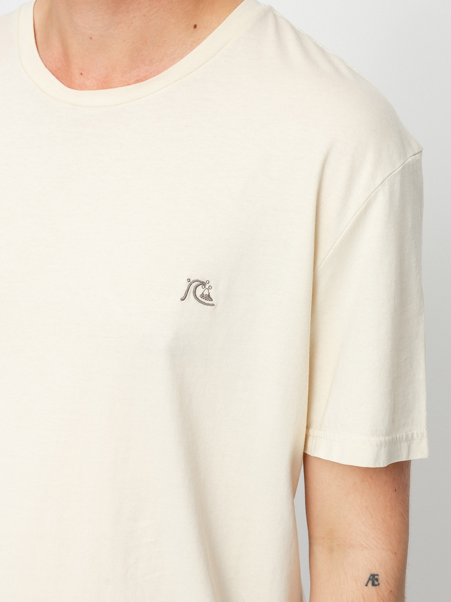 T-shirt Quiksilver Basic Bubble Embroidery (oatmeal)