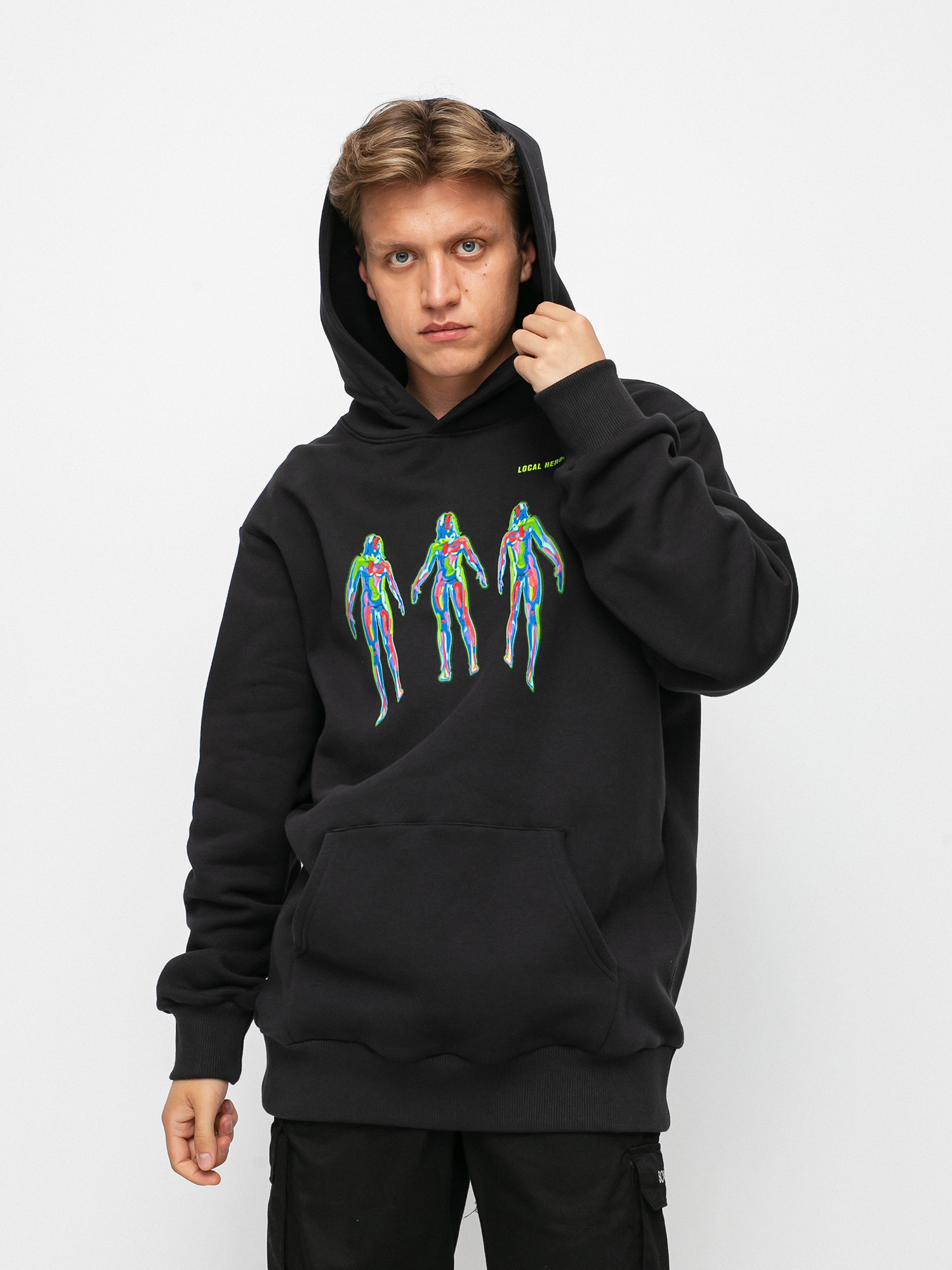 Bluza z kapturem Local Heroes Aura Off Black HD (black)