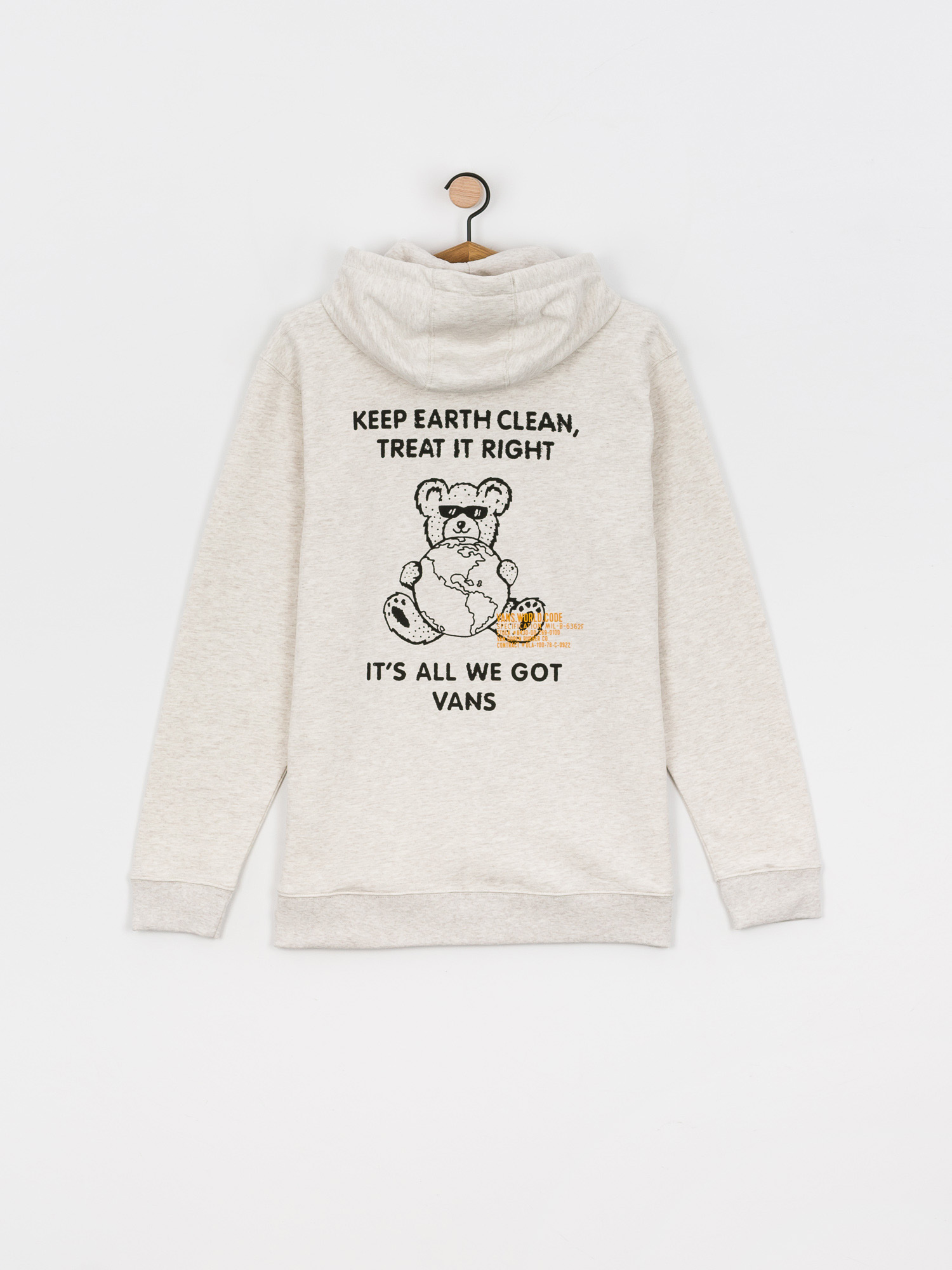 Bluza z kapturem Vans Vans World Code HD (oatmeal heather)