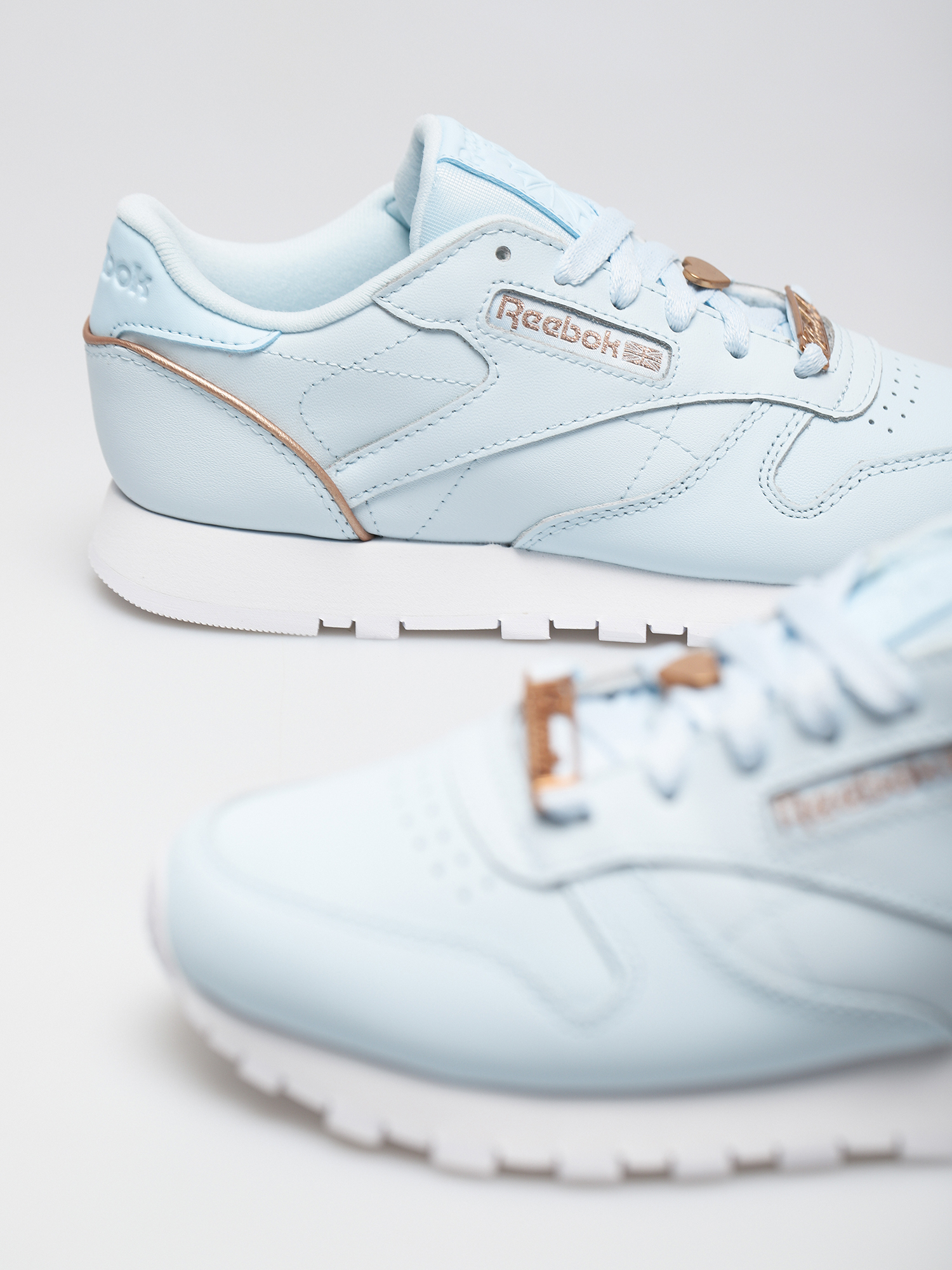 Buty Reebok Cl Lthr Wmn (glablu/golbro/ftwwht)