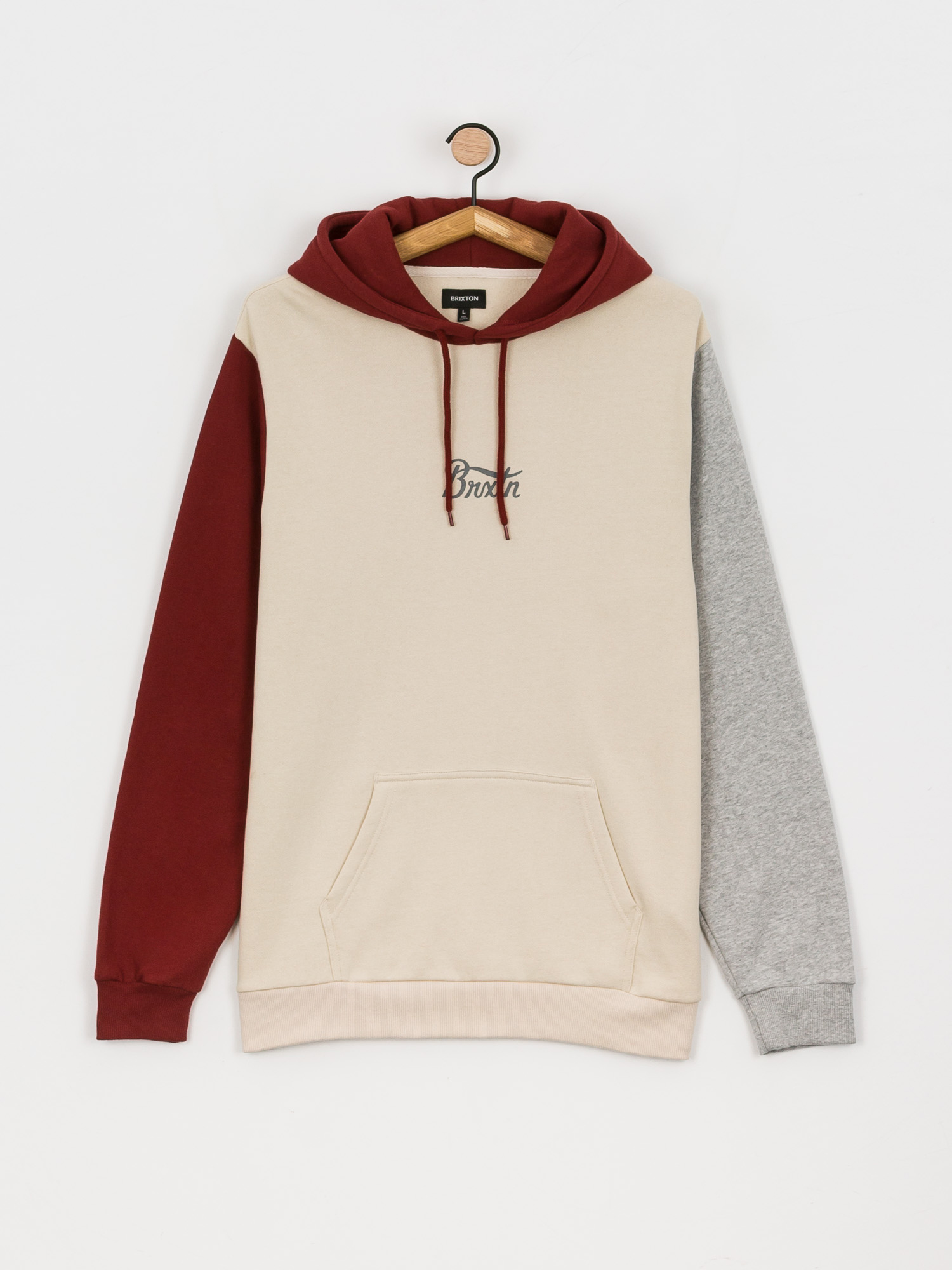 Bluza z kapturem Brixton Stith HD (heather grey/dark brick)