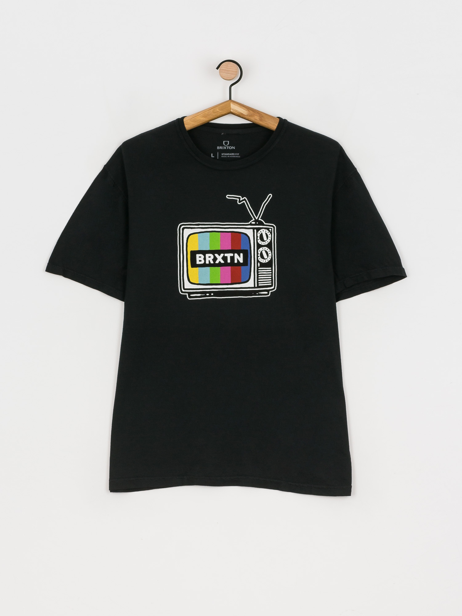 T-shirt Brixton Service Stt (black garment dye)