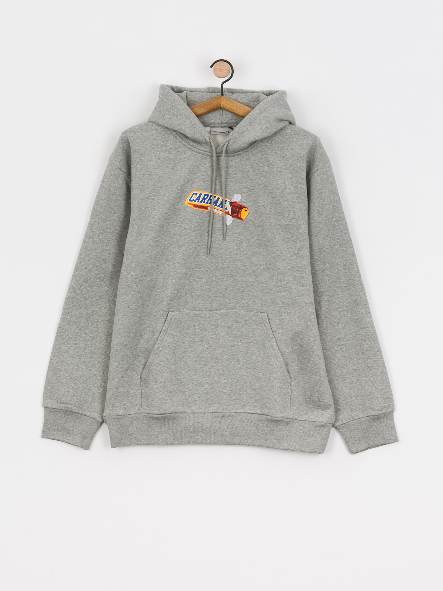 Bluza Carhartt WIP Hooded Chocolate Bar Sweat (grey heather)