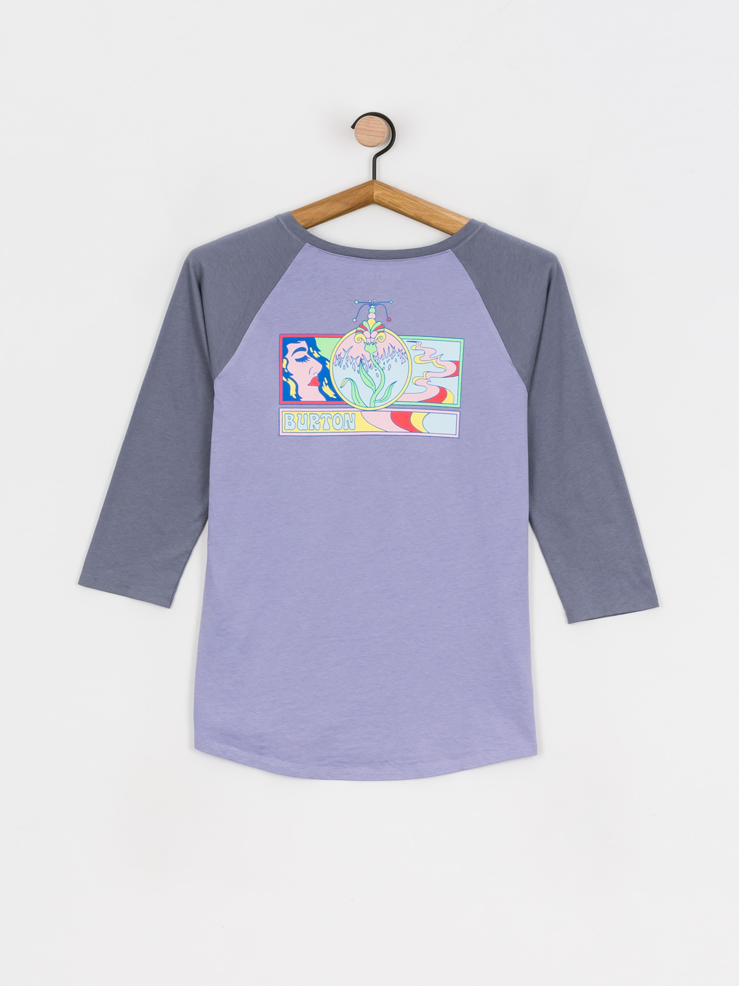 Longsleeve Burton Tuplin Raglan Wmn (foxglove violet/folkstone gray)