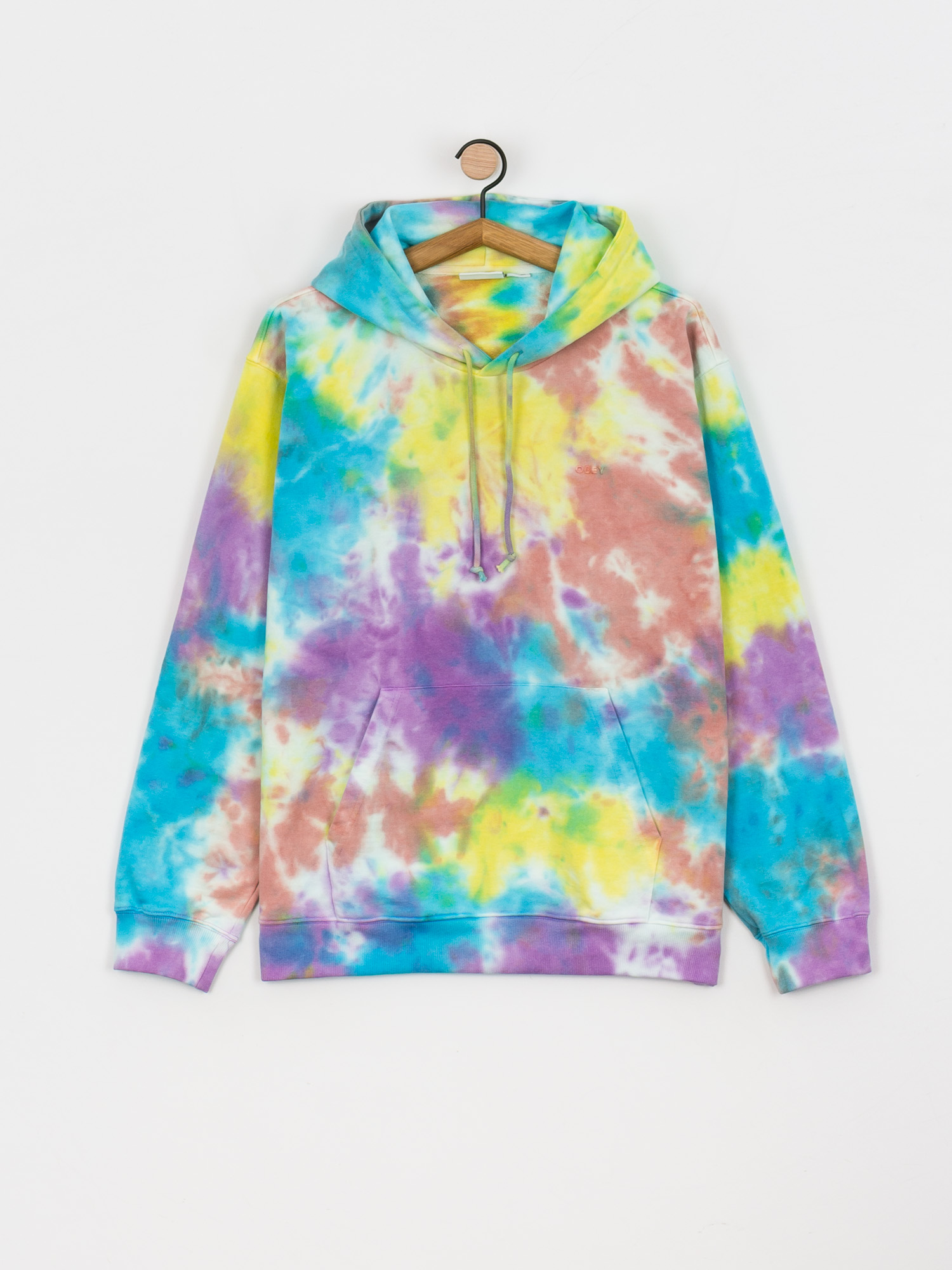 Bluza z kapturem OBEY Mini Bold Recycled Tie Dye HD (a.i. aqua multi)