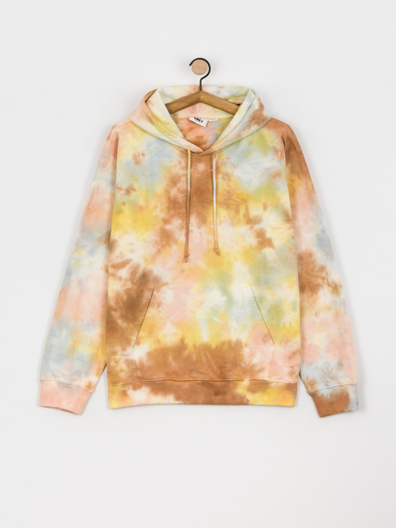Bluza z kapturem OBEY Mini Bold Recycled Tie Dye HD (toffee multi)