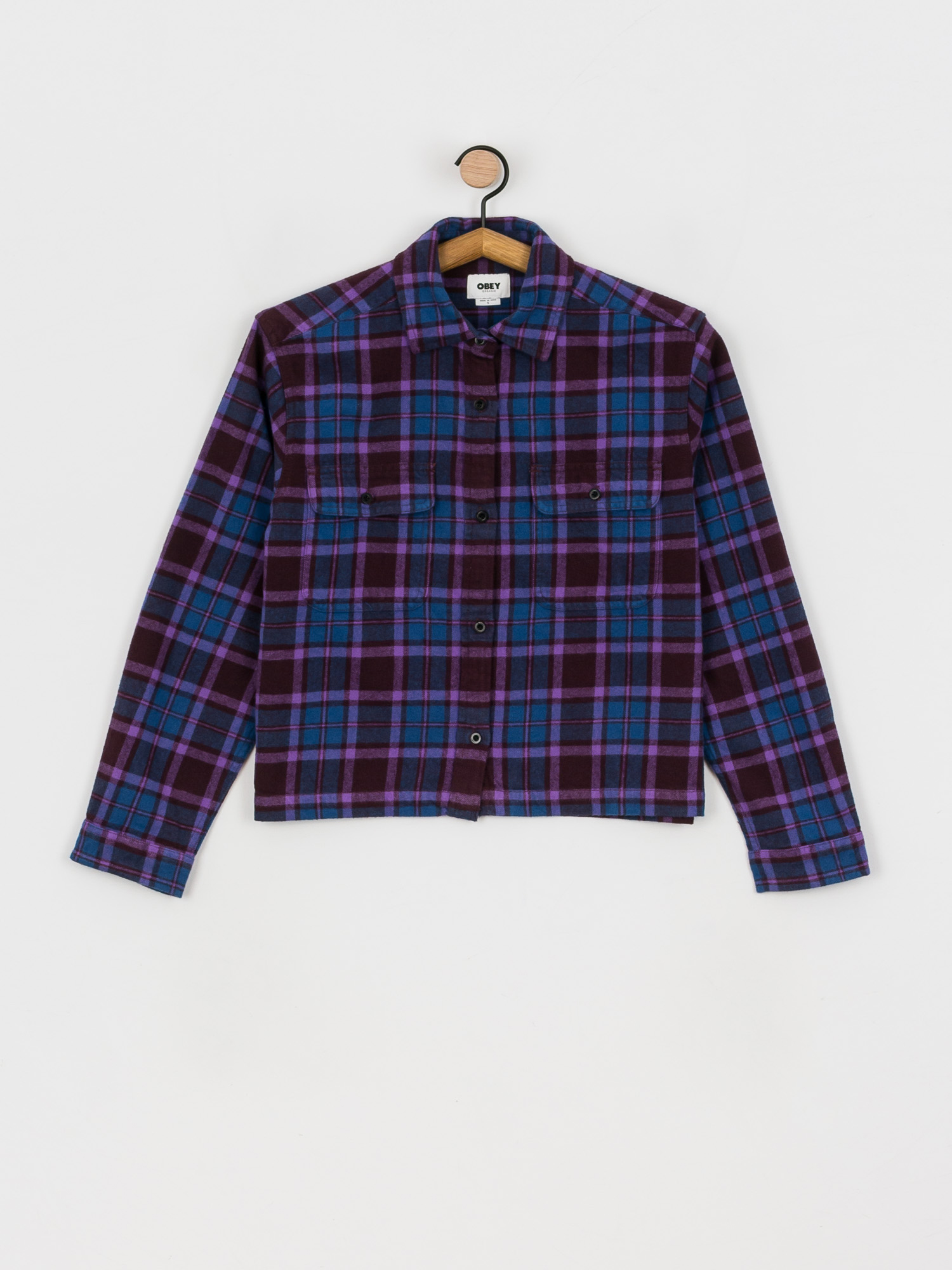 Koszula OBEY Camille Flannel Wmn (brown multi)