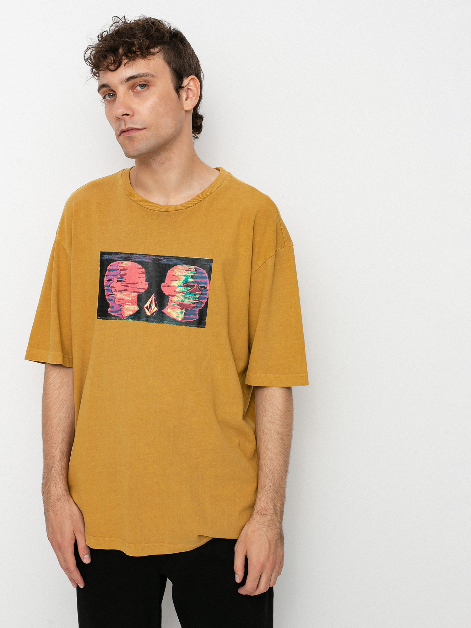 T-shirt Volcom Animoscillator Fa (mustard gold)