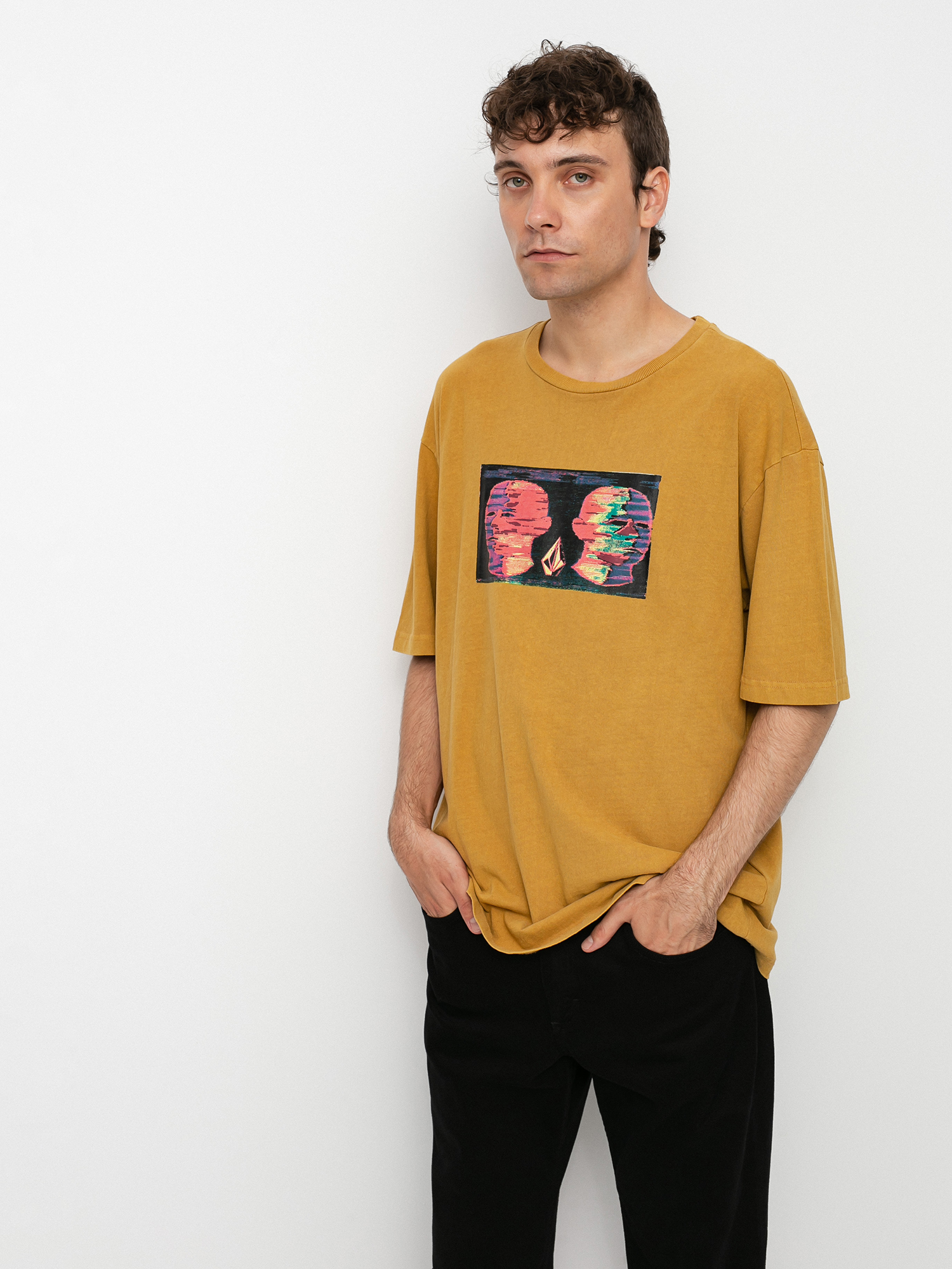 T-shirt Volcom Animoscillator Fa (mustard gold)