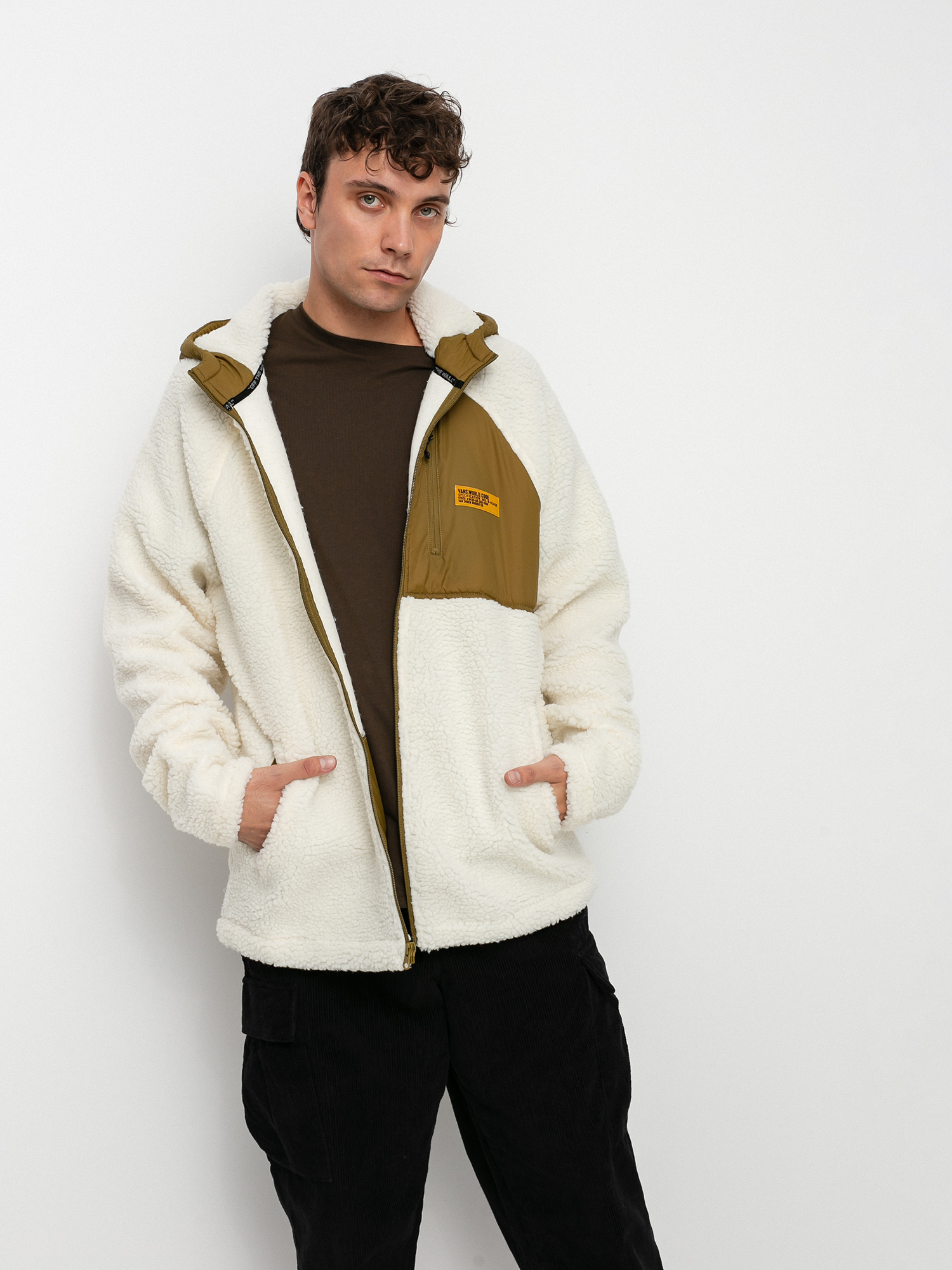 Kurtka Vans Vans World Code Sherpa FZ (antique white/nutria)