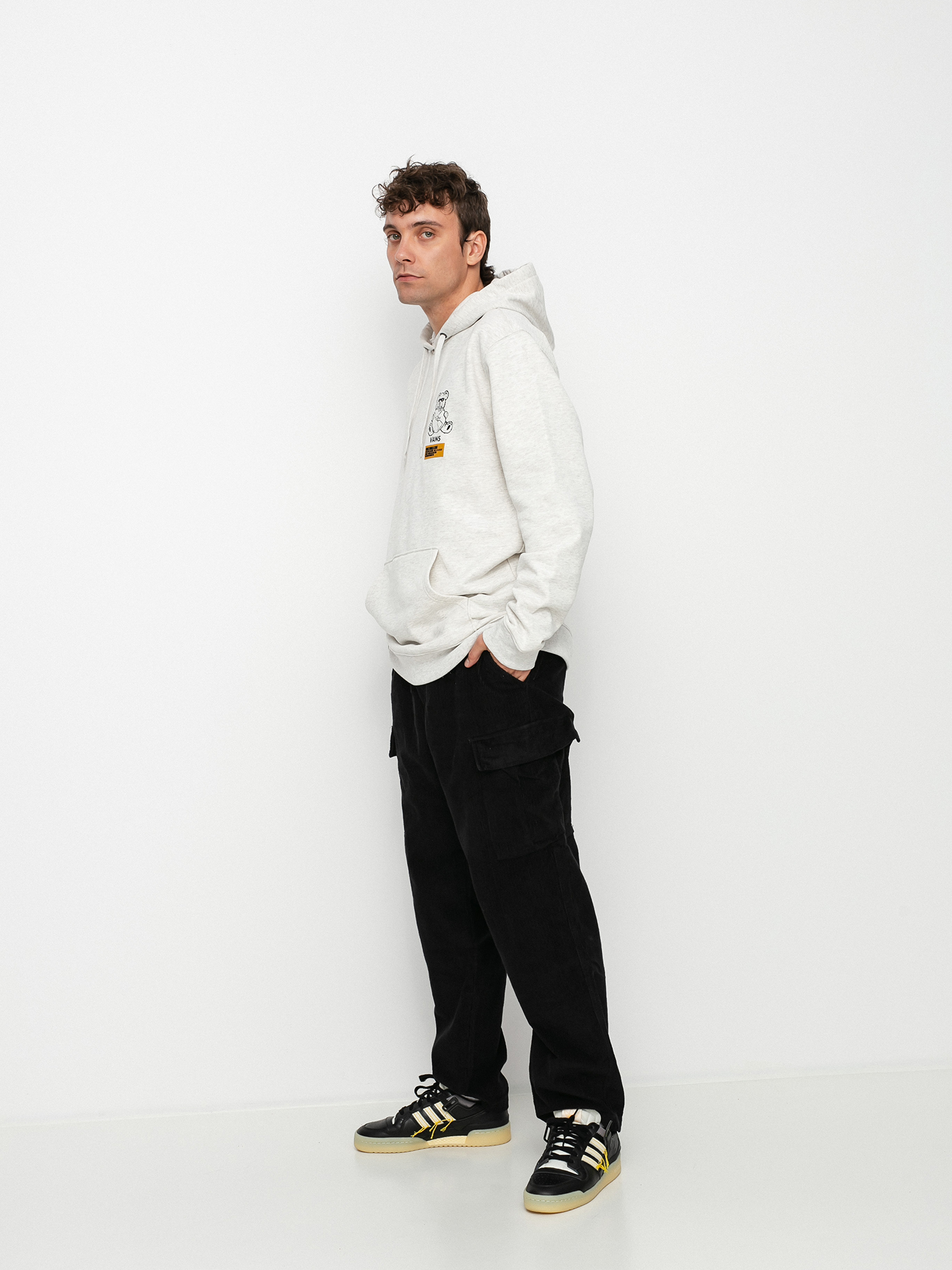 Bluza z kapturem Vans Vans World Code HD (oatmeal heather)