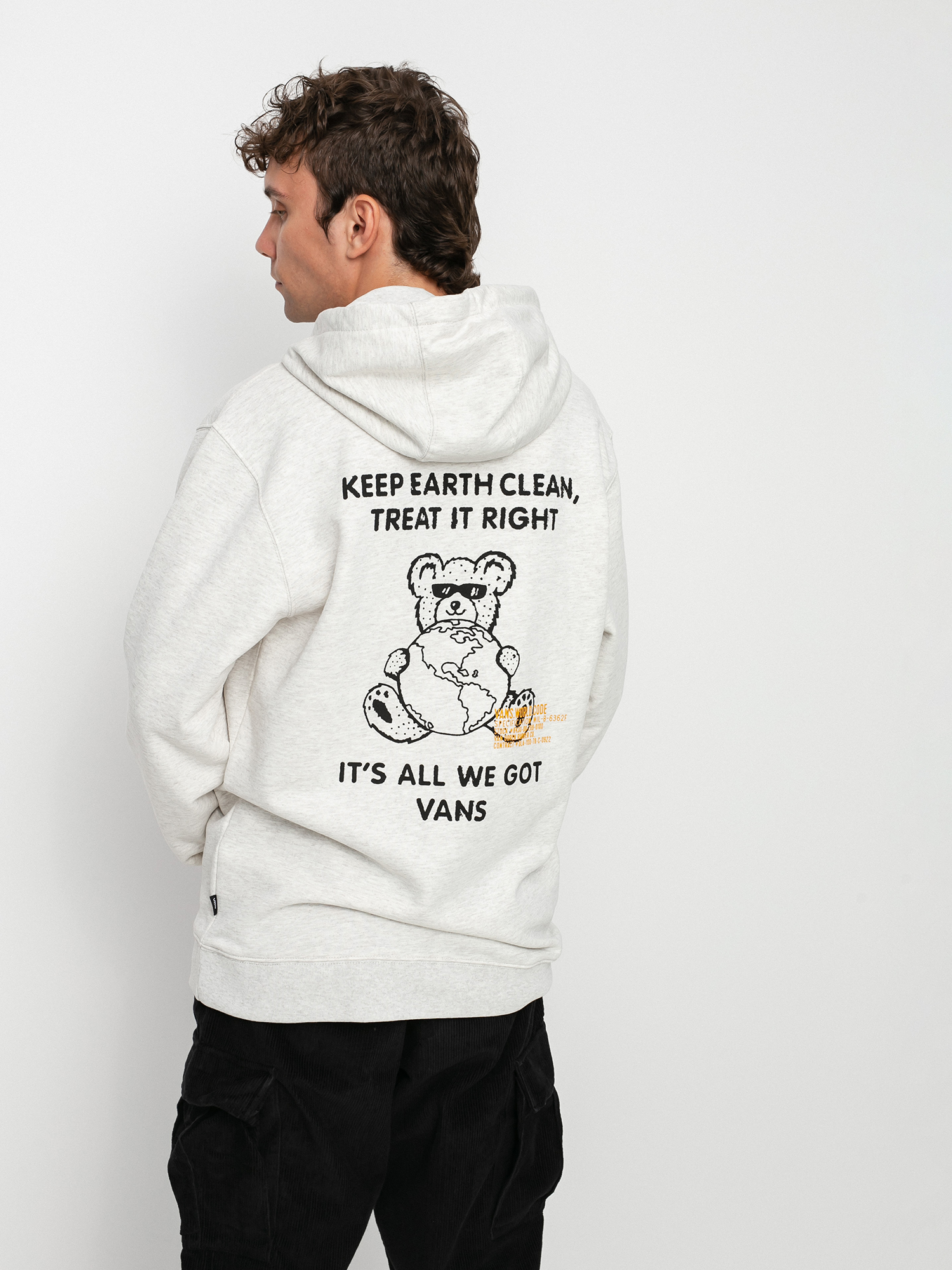 Bluza z kapturem Vans Vans World Code HD (oatmeal heather)