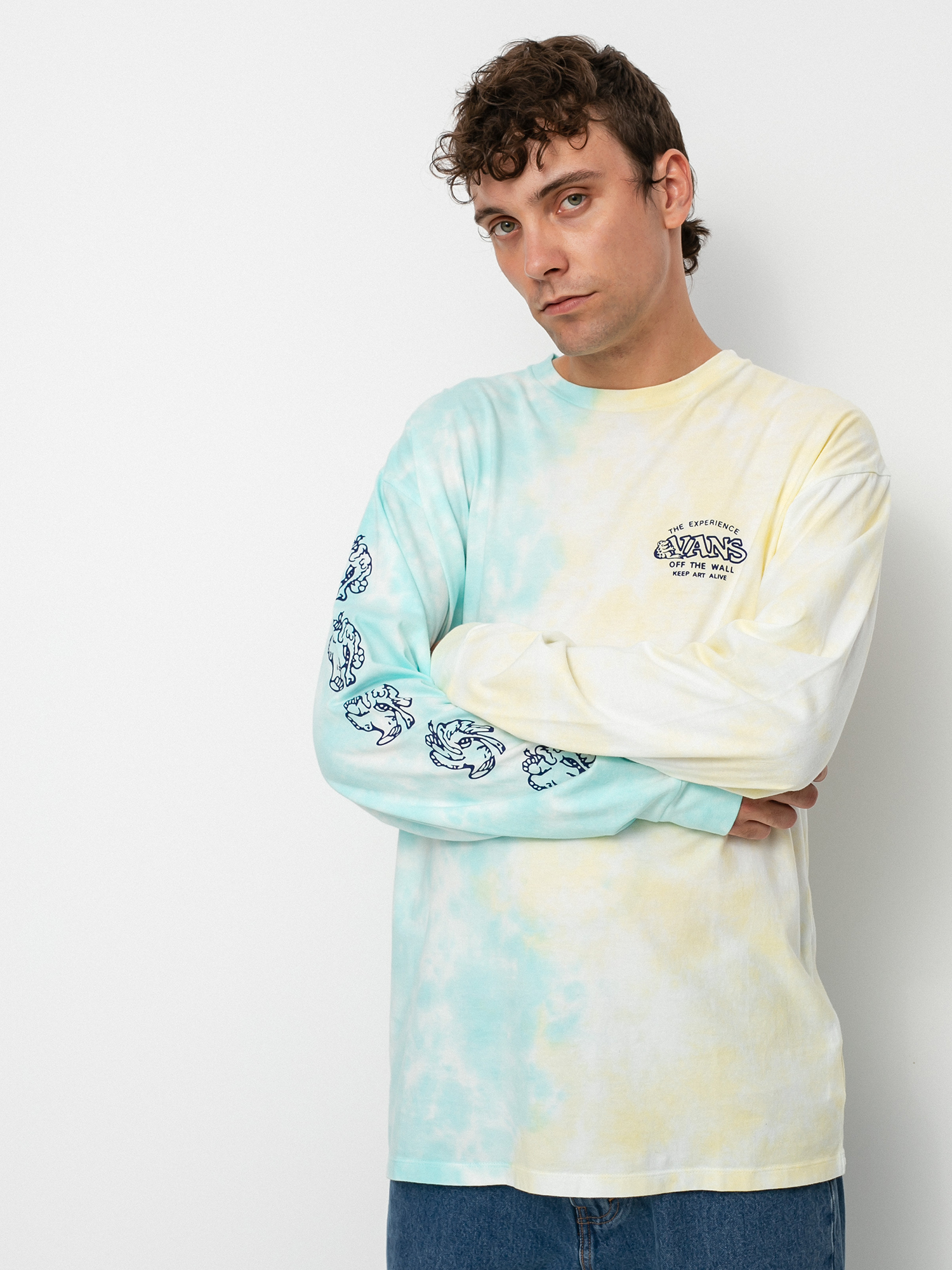 Longsleeve Vans The Vans Experience Tie Dye (porcelngrn/gldnglw/tiedye)