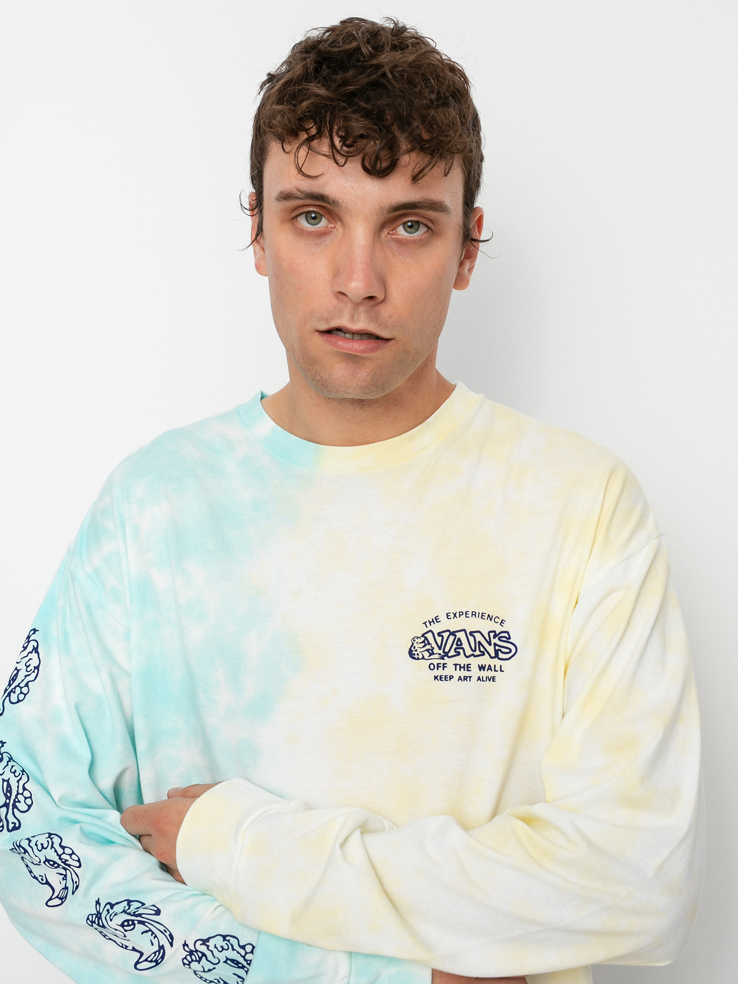 Longsleeve Vans The Vans Experience Tie Dye (porcelngrn/gldnglw/tiedye)